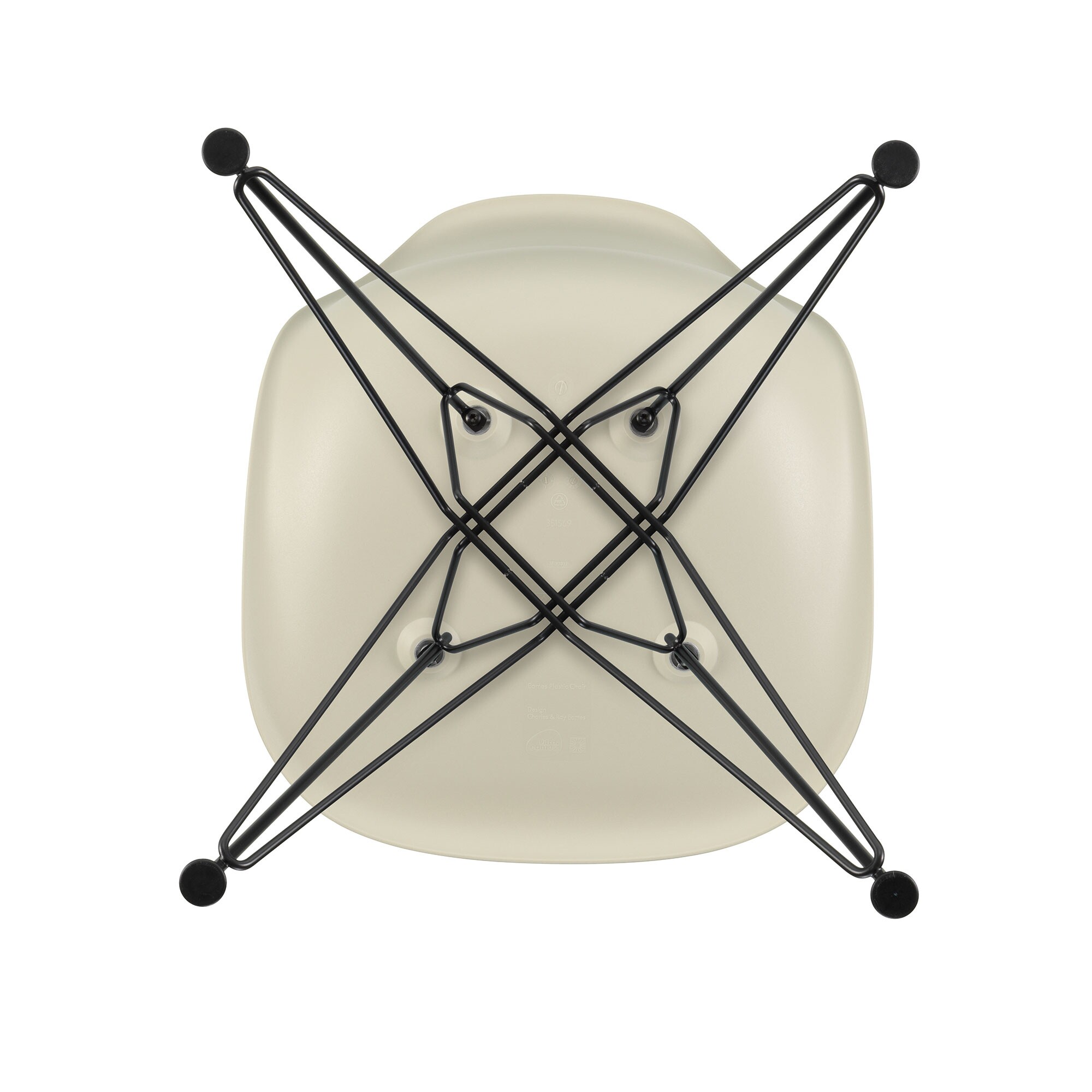 Eames Plastic Side Chair DSR RE Black Base