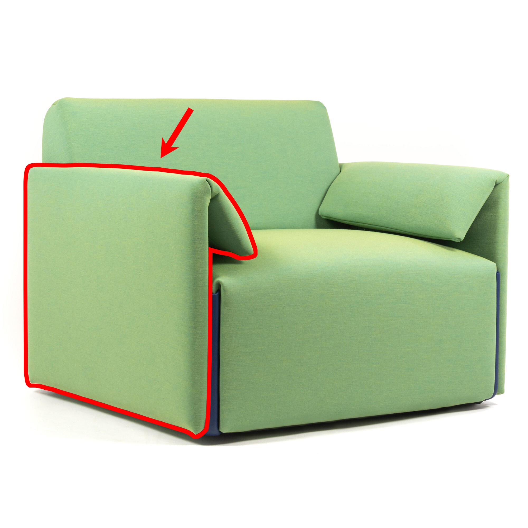 Costume Armrest Left With Connectors 18x82x60cm