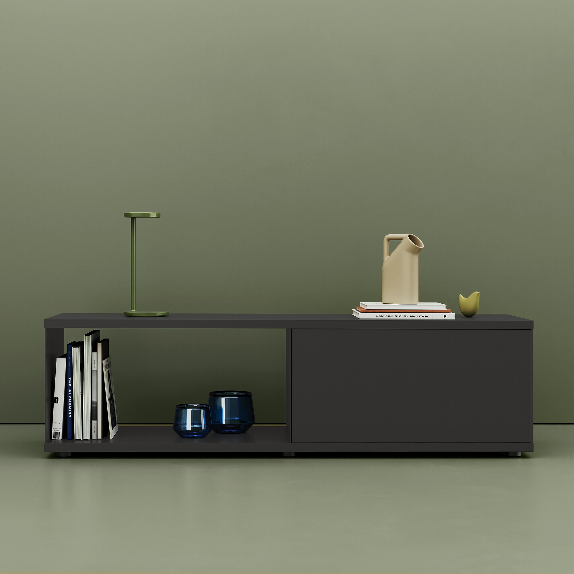 Flow Q Sideboard with Flap Door 160x43x40cm