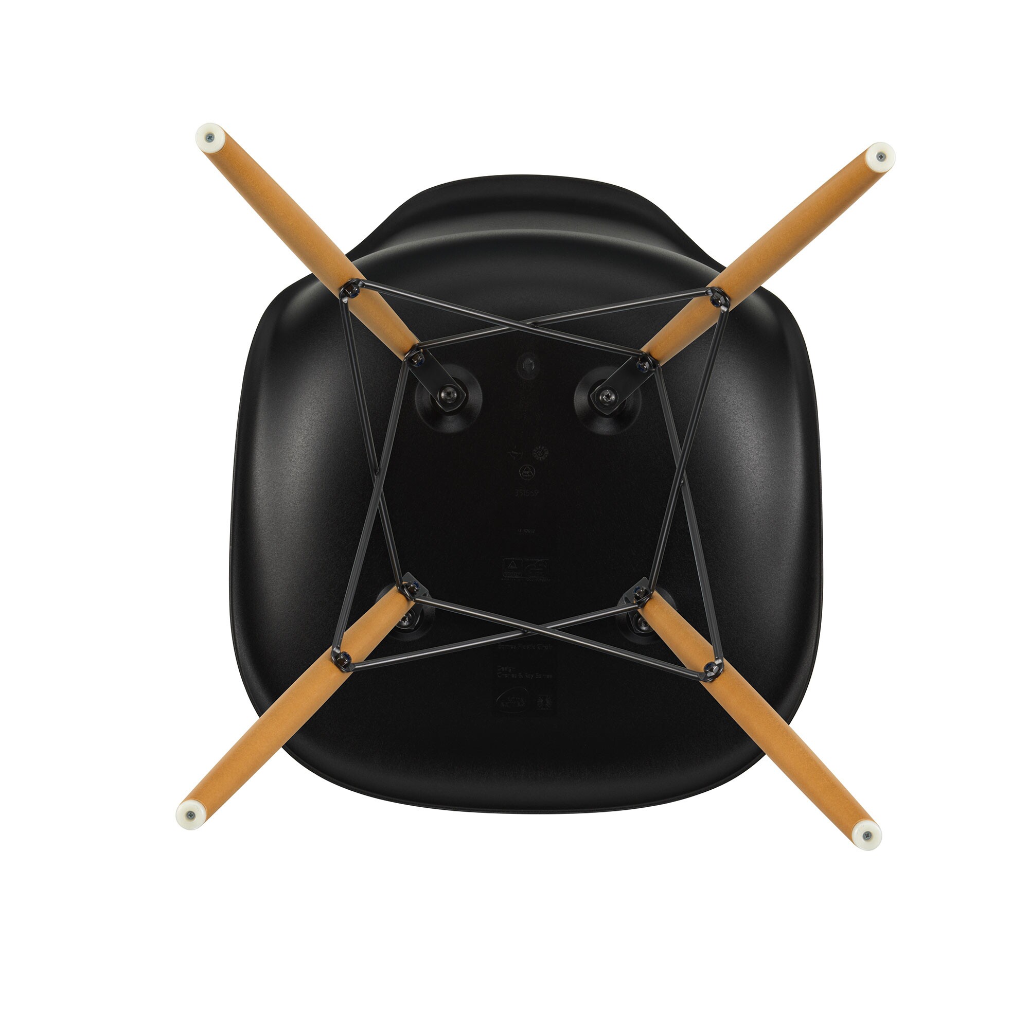 Eames Plastic Side Chair DSW RE Golden Maple