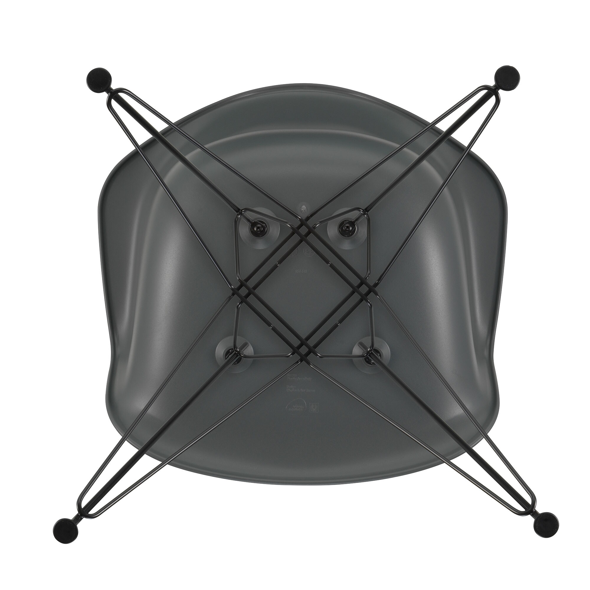 Eames Plastic Armchair DAR RE Black Base