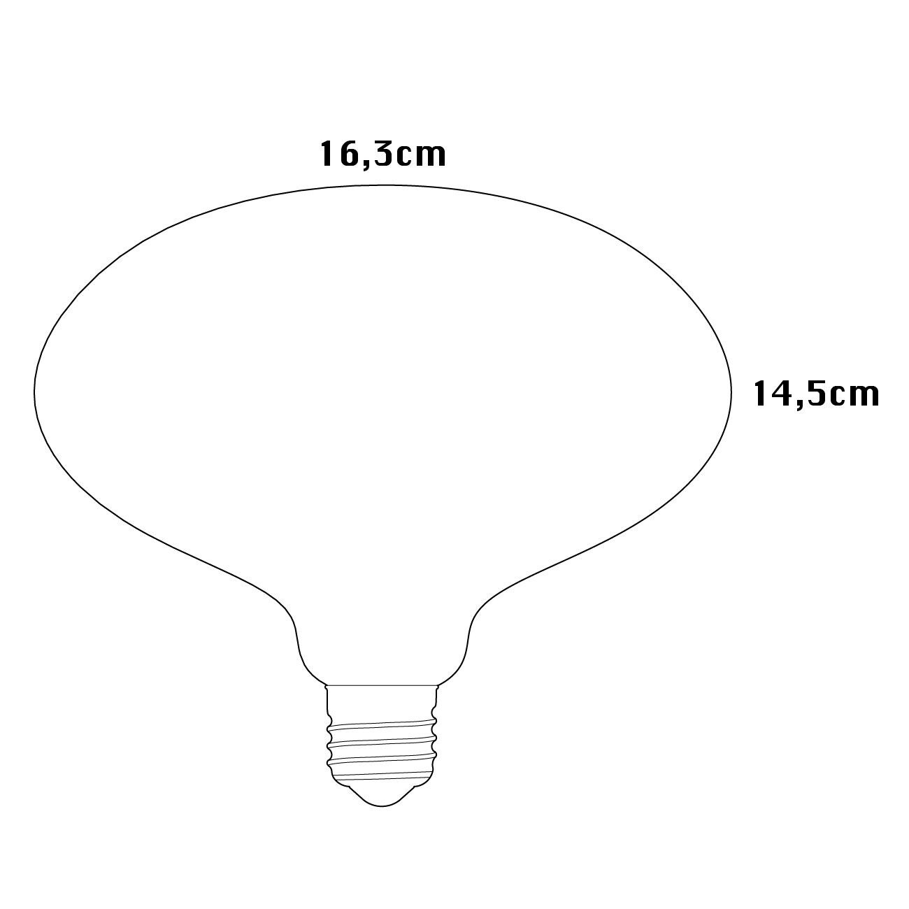 Oval LED E27 FILAMENT 360° 6W => 45W