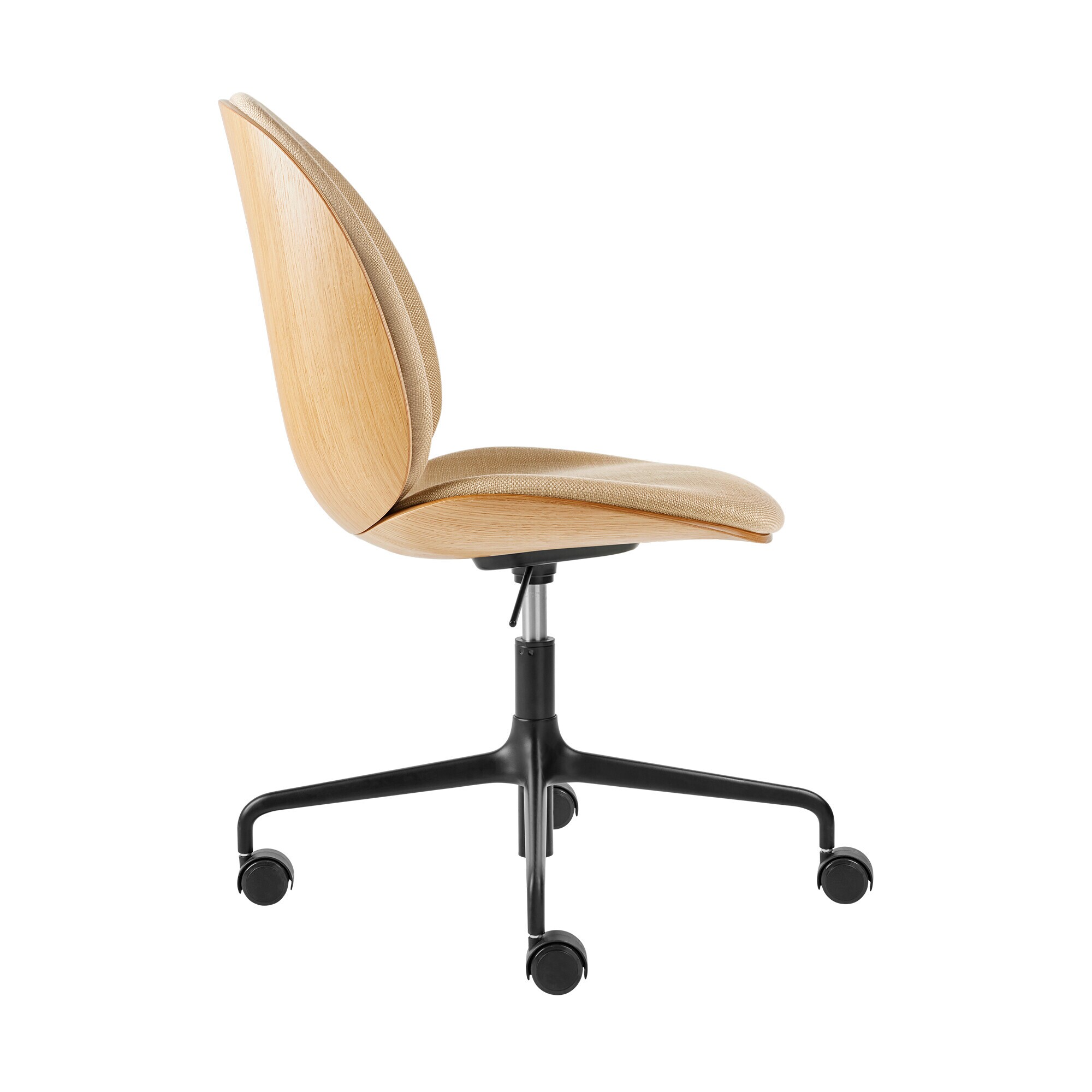 Beetle Meeting Chair Veneer Shell Front Upholstered