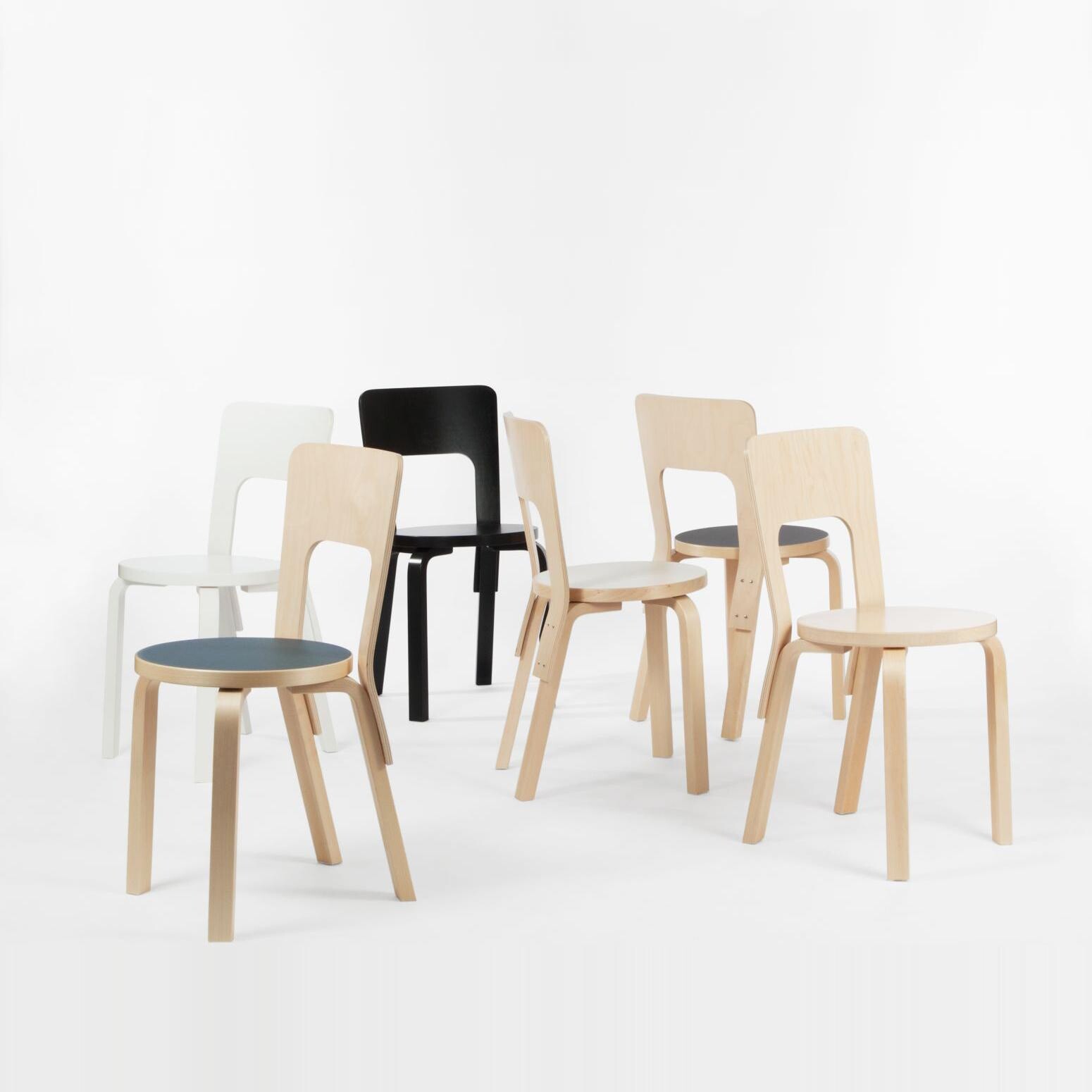 66 Chair Clear Lacquered Base