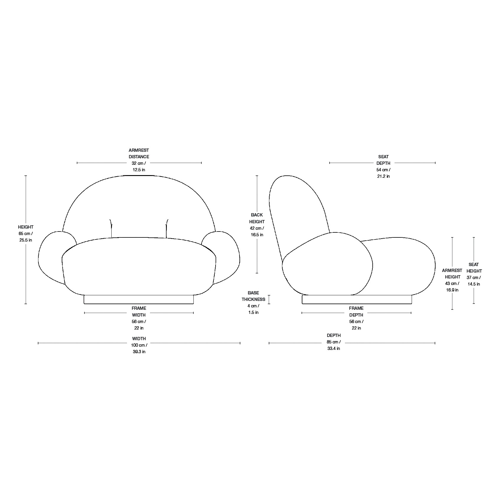 Pacha Lounge Chair with Armrests