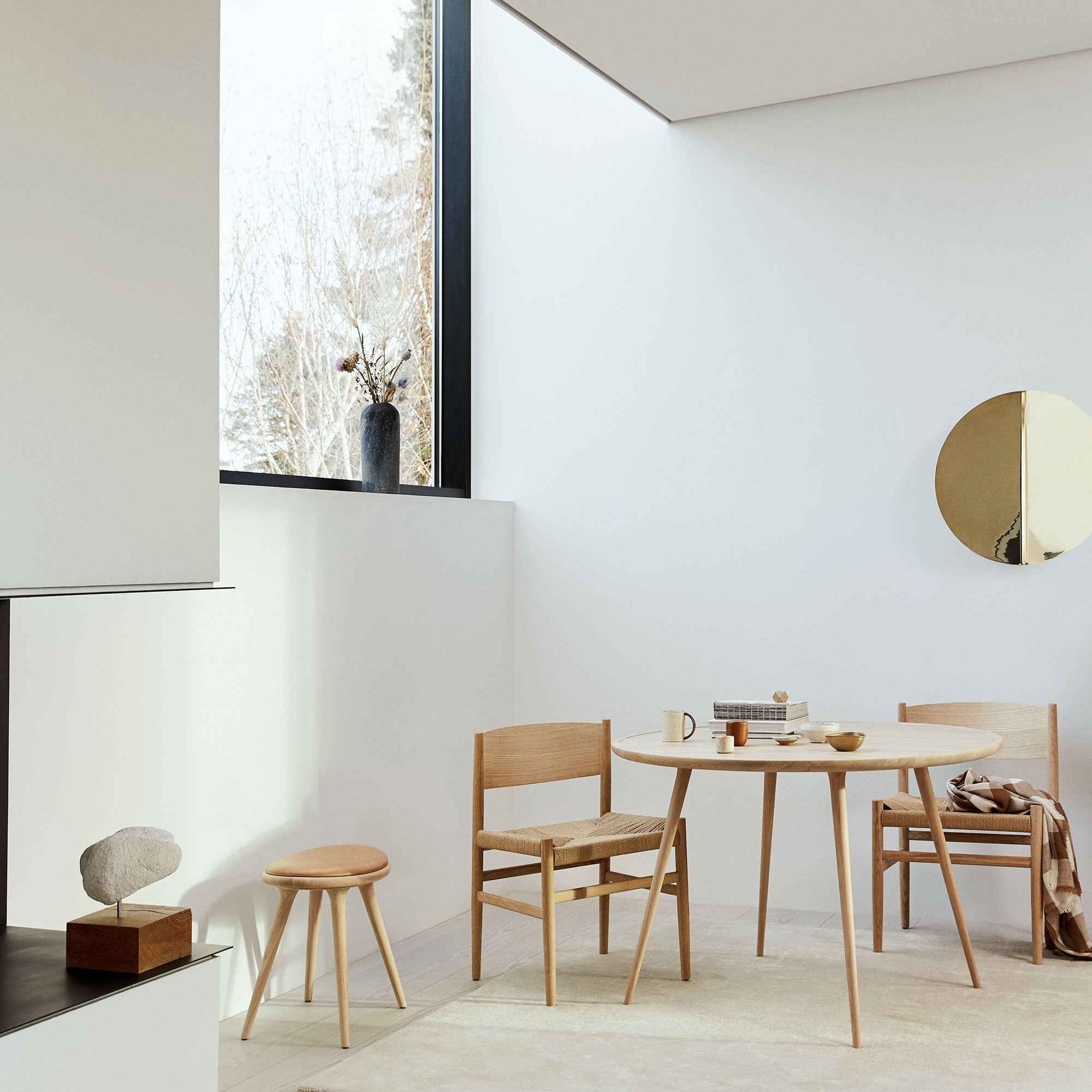 Low Stool Oak Base H 47cm