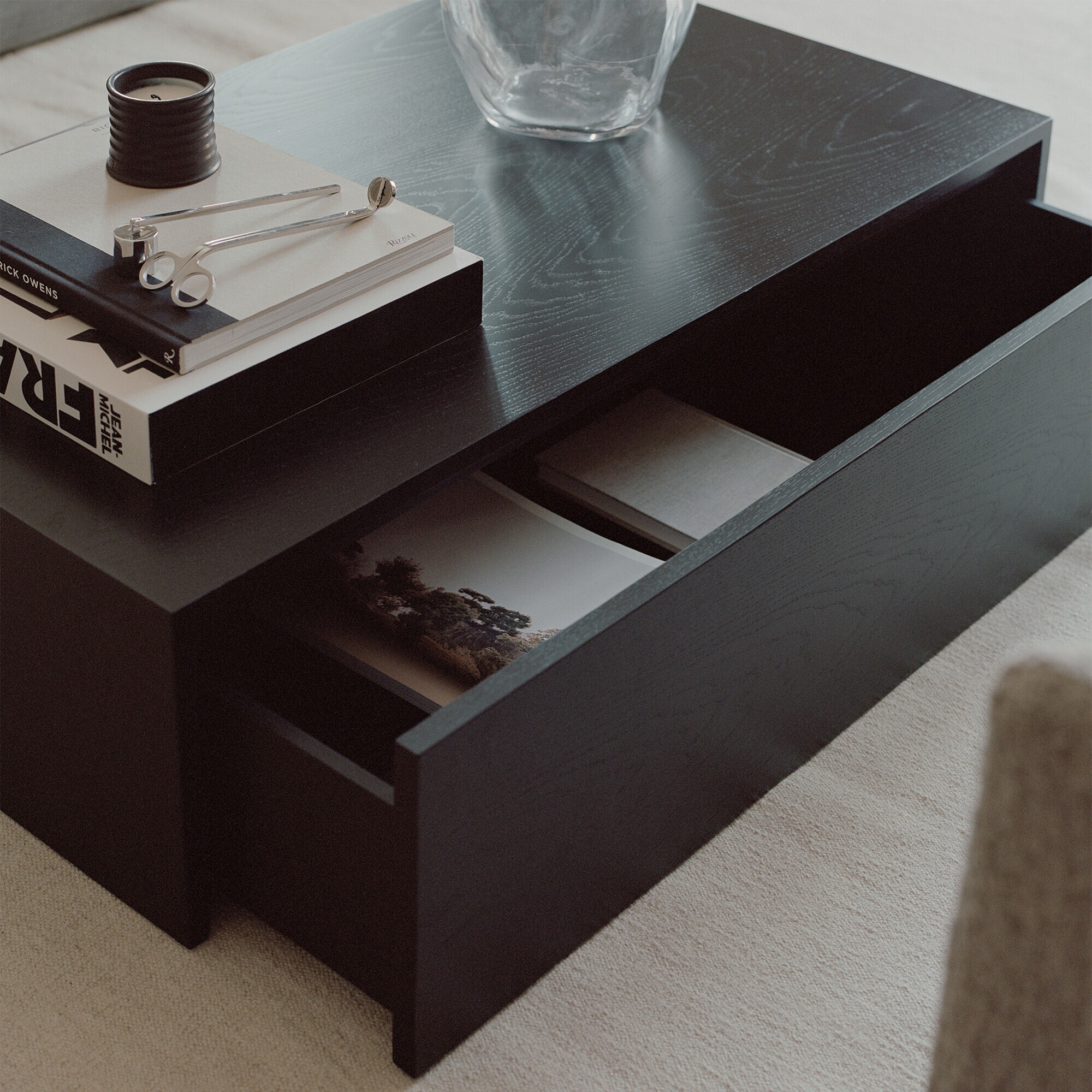 Mass High Coffee Table with Drawer