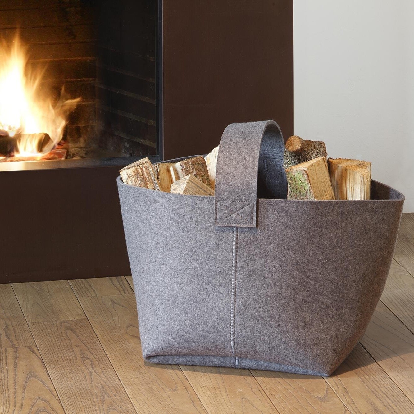 Felt Fire Wood Basket 36x36cm