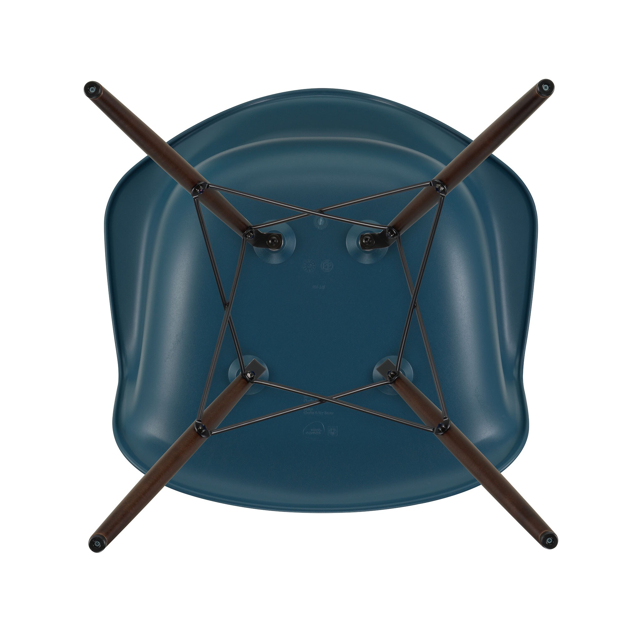 Eames Plastic Armchair DAW RE Dark Maple Base