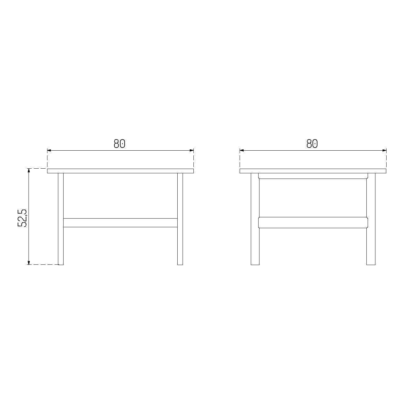 D33 Coffee Table 80x80cm