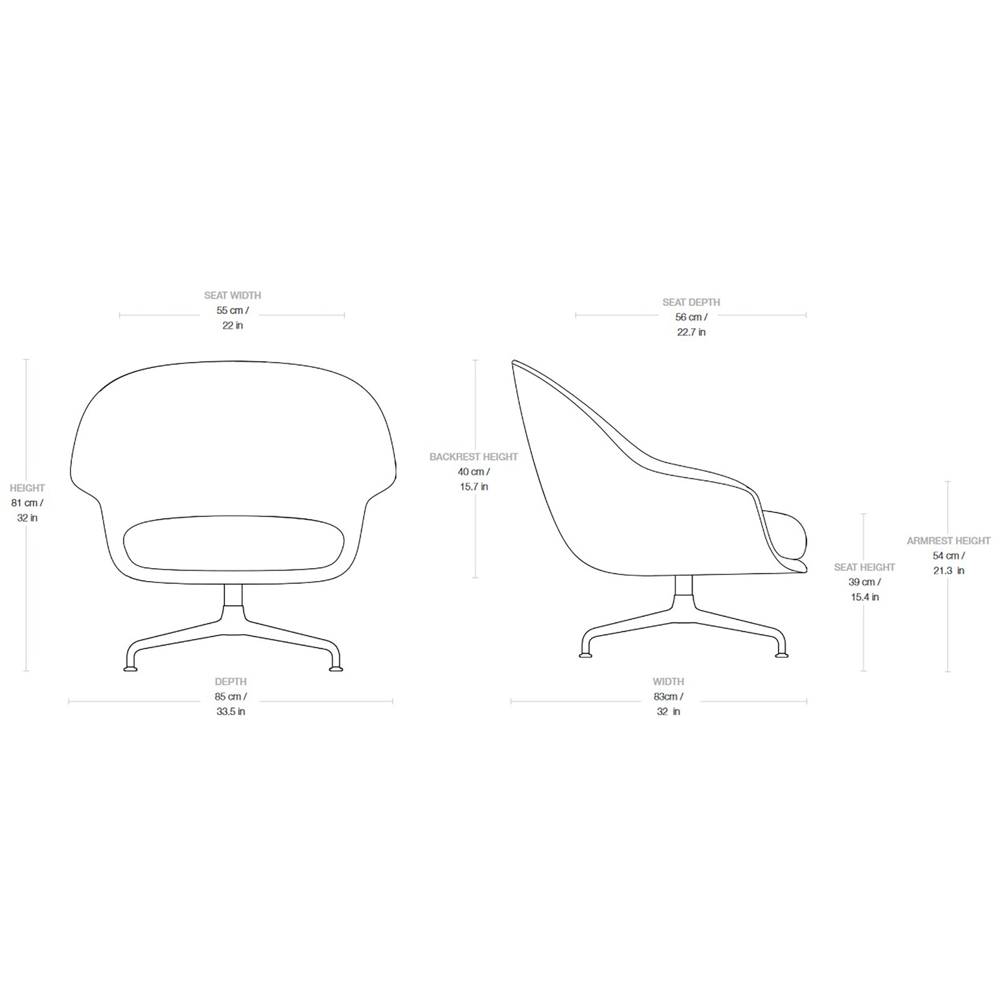 Bat Lounge Chair with Low Back