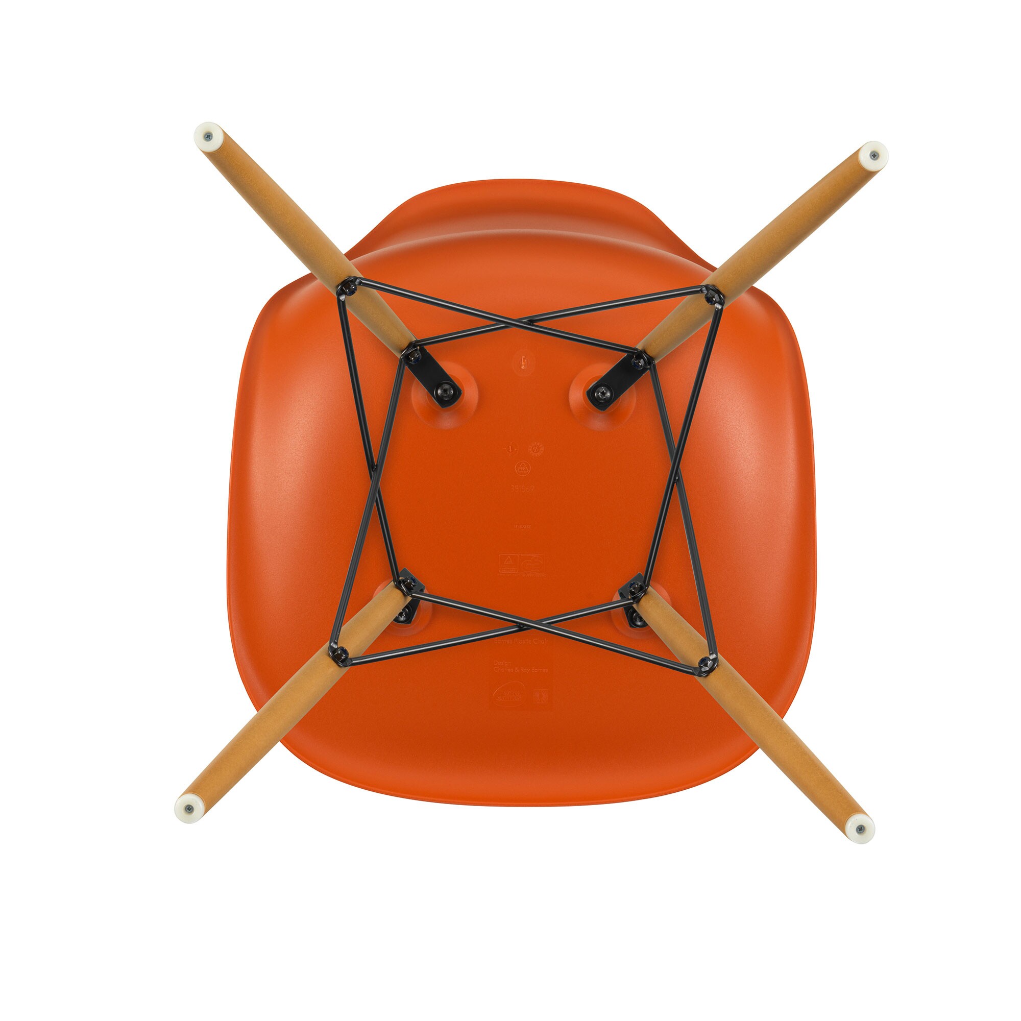 Eames Plastic Side Chair DSW RE Golden Maple