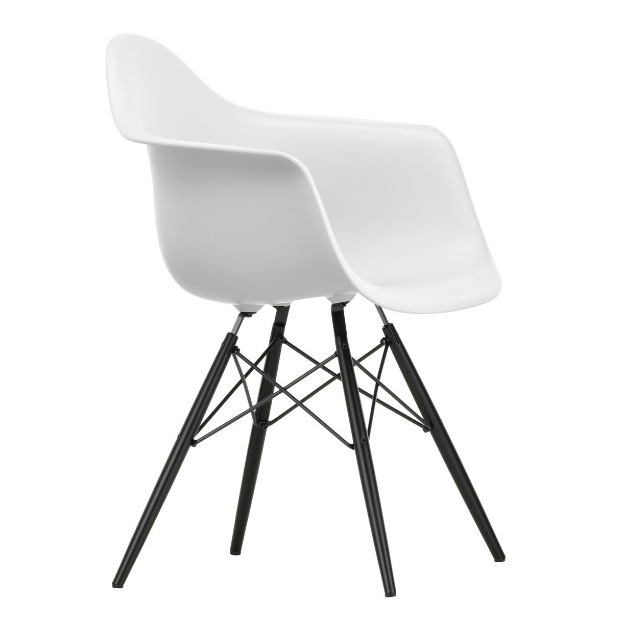 Eames Plastic Armchair DAW RE Black Maple Base