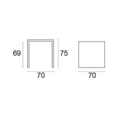 Nova Garden Table 70x70cm