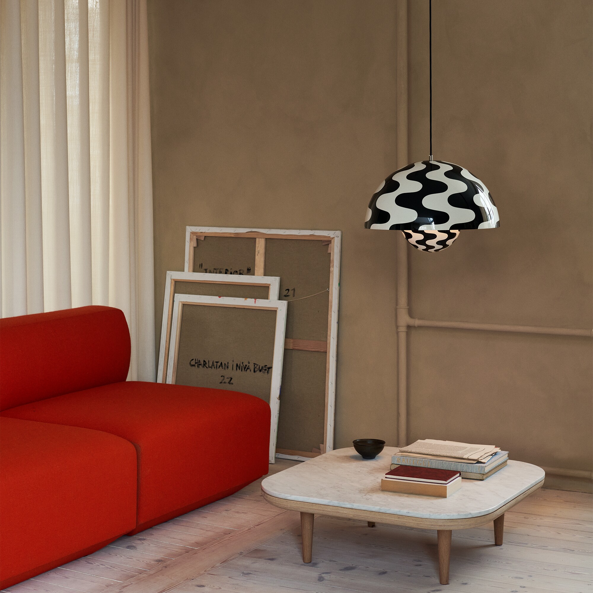 Flowerpot VP2 Suspension Lamp with Pattern