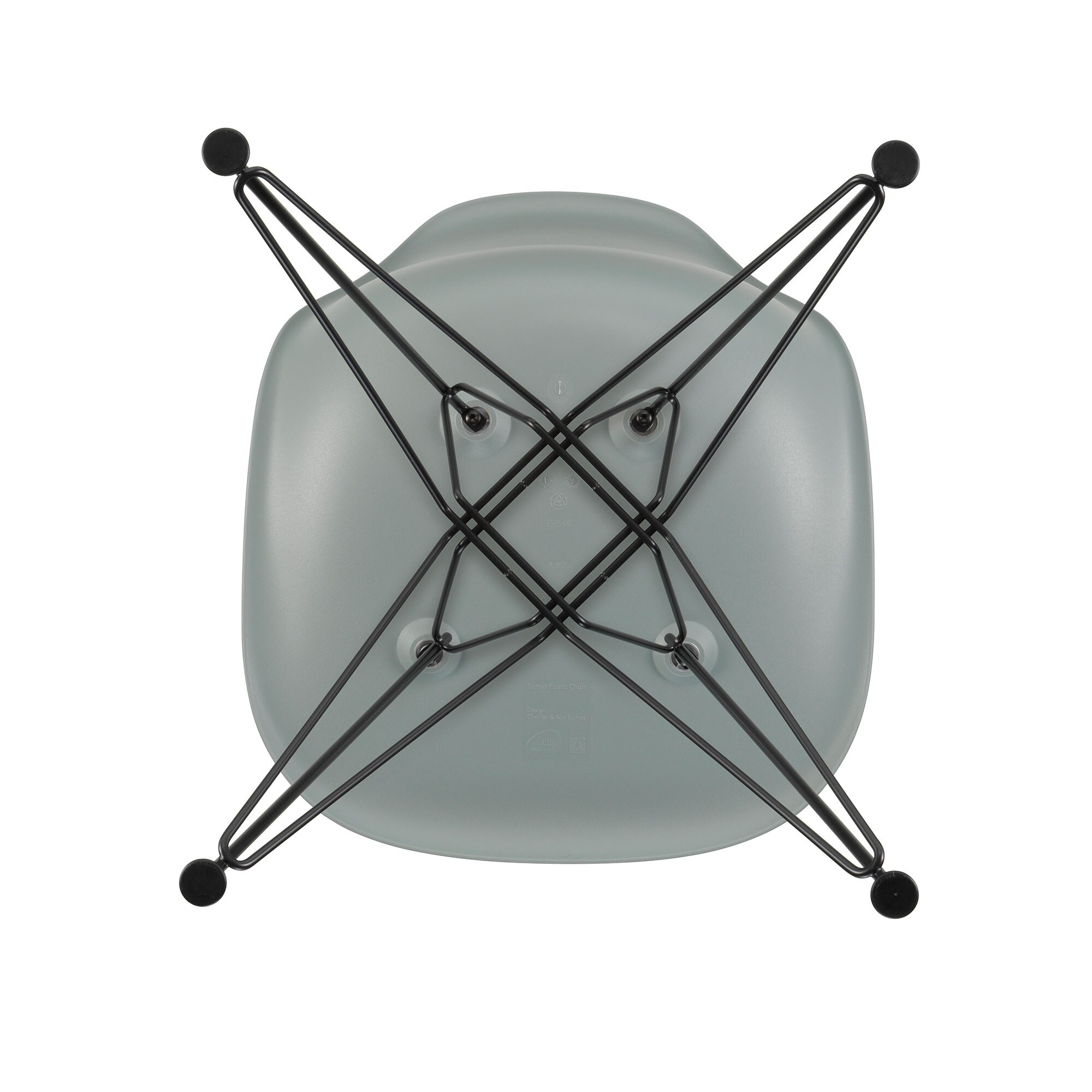 Eames Plastic Side Chair DSR RE Black Base