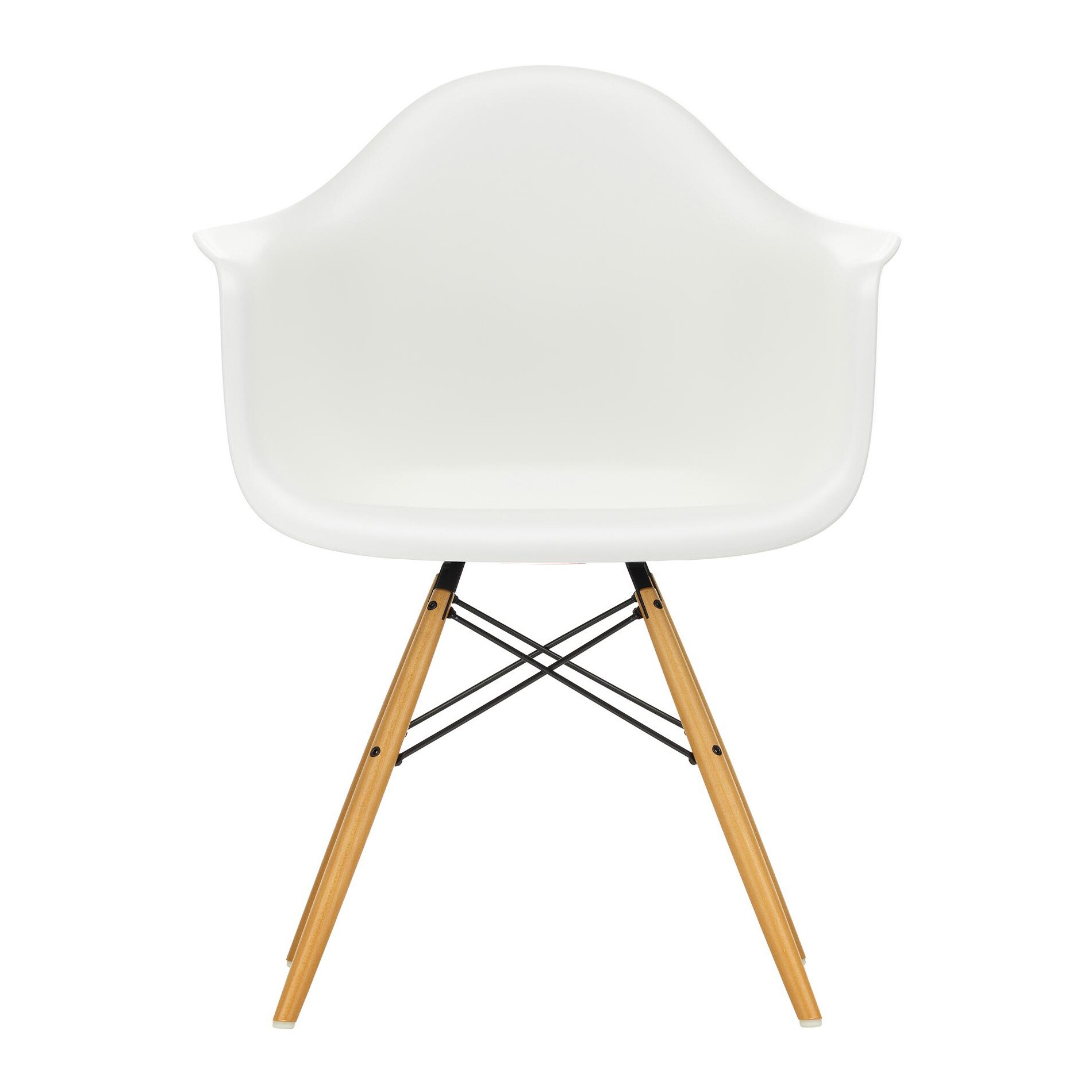 Eames Plastic Armchair DAW Golden Maple Base