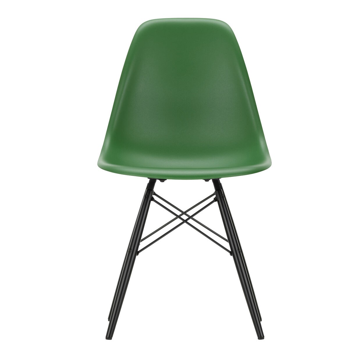 Eames Plastic Side Chair DSW RE Black Maple Base