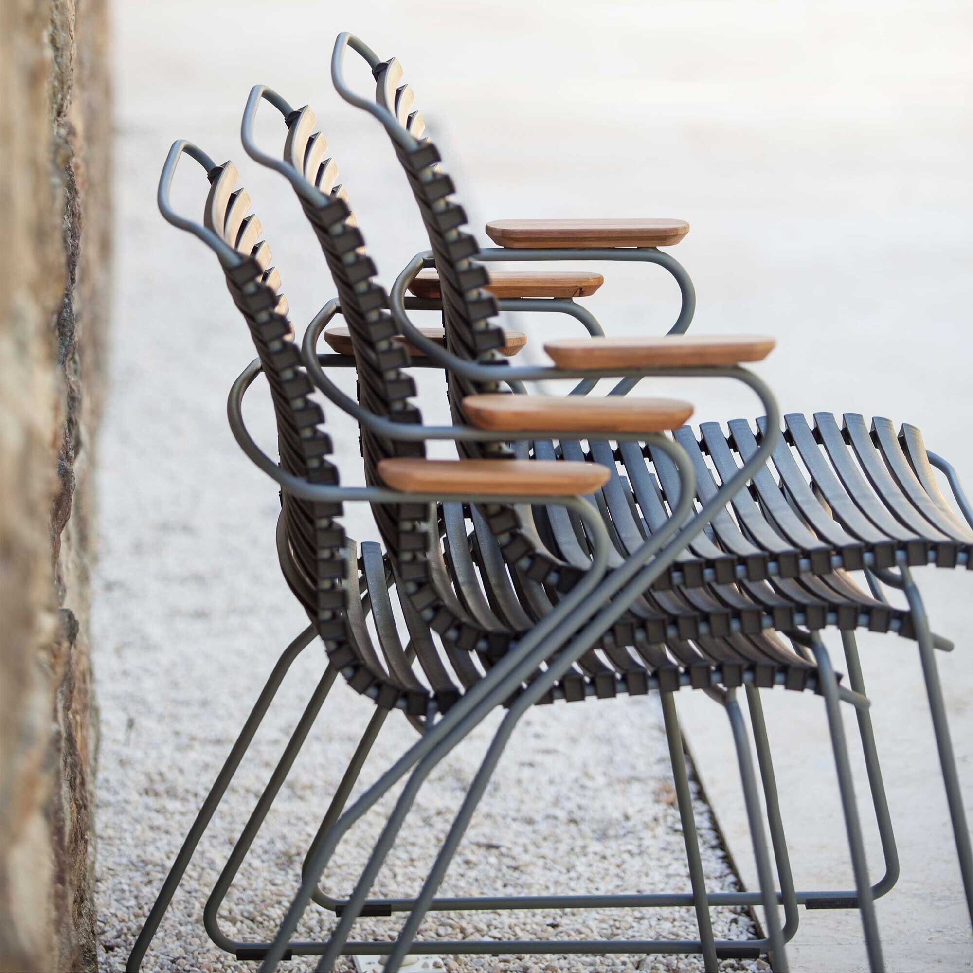 Click Outdoor Armchair with Low Backrest