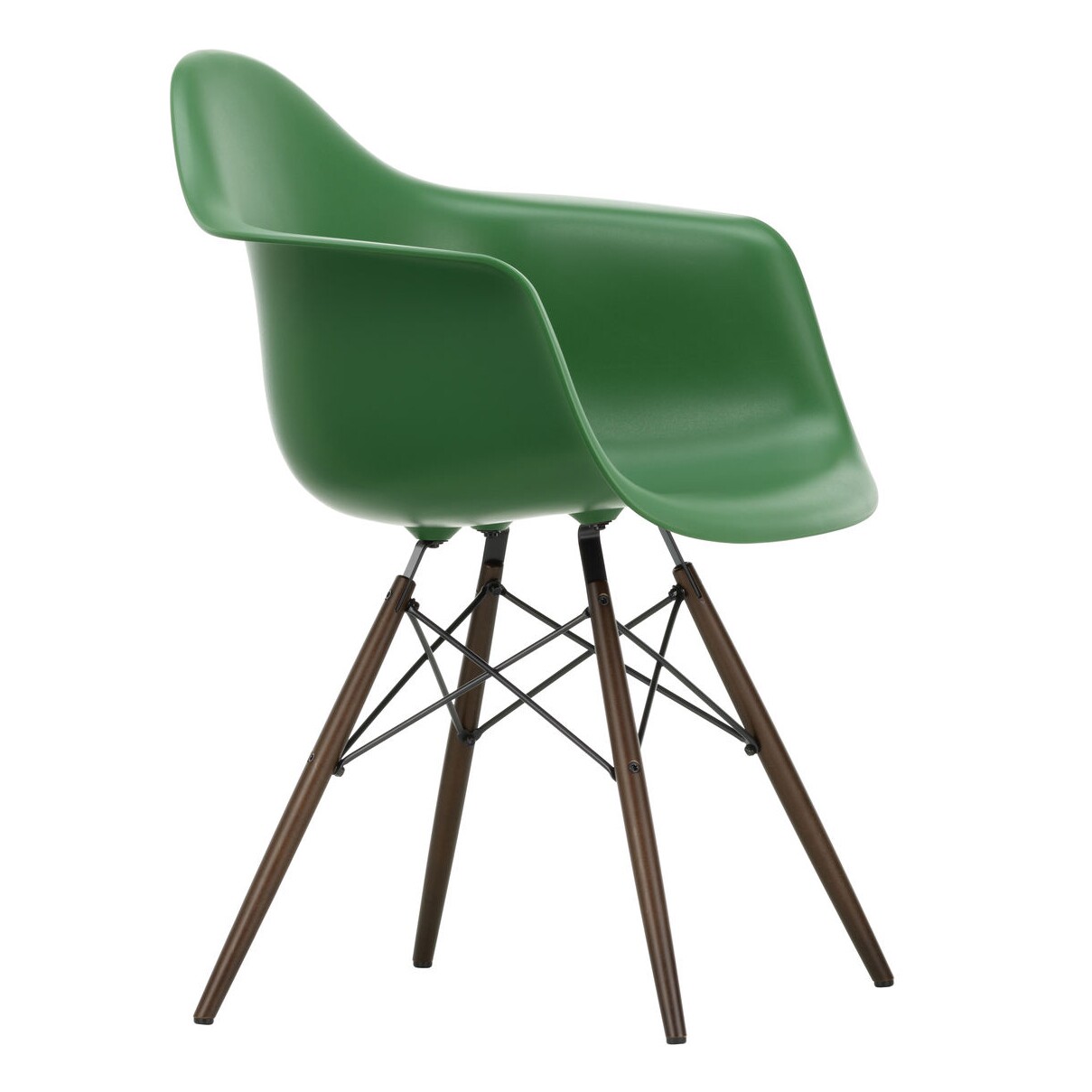 Eames Plastic Armchair DAW RE Dark Maple Base