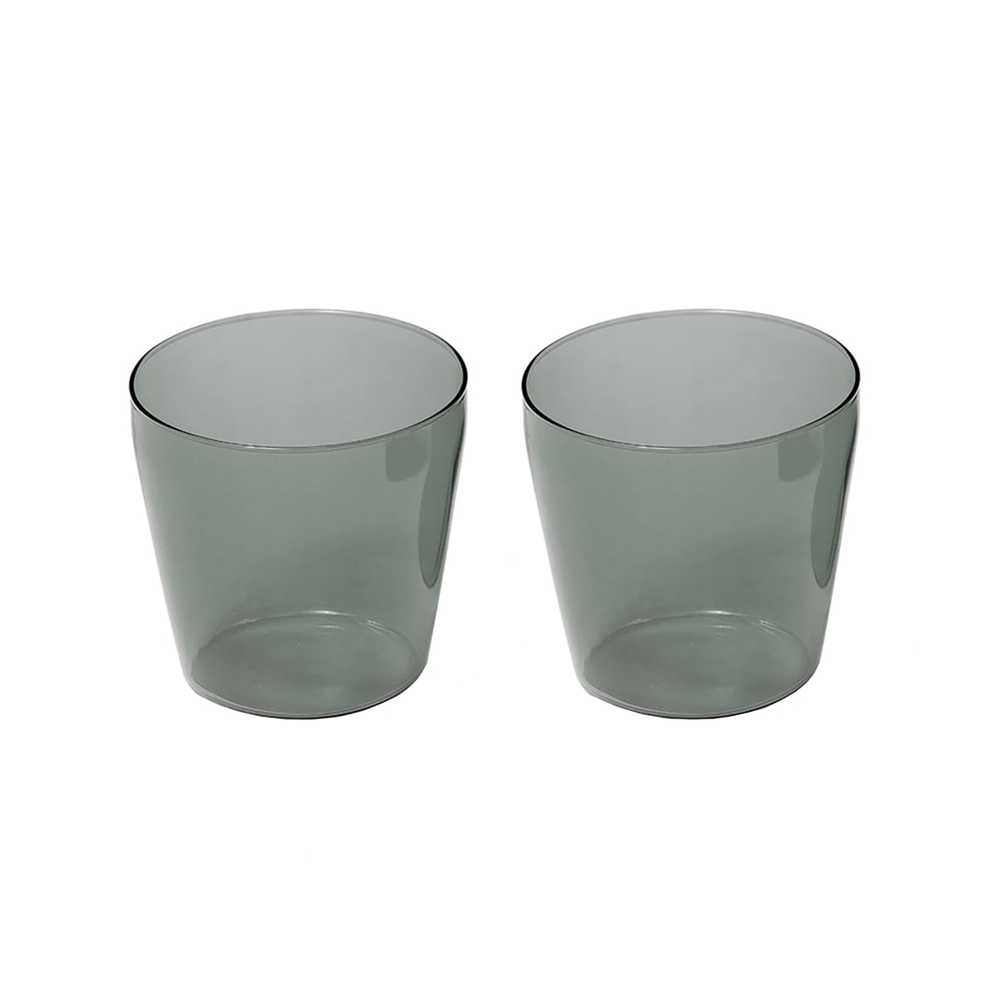 Milk Drinking Glass Set of 2