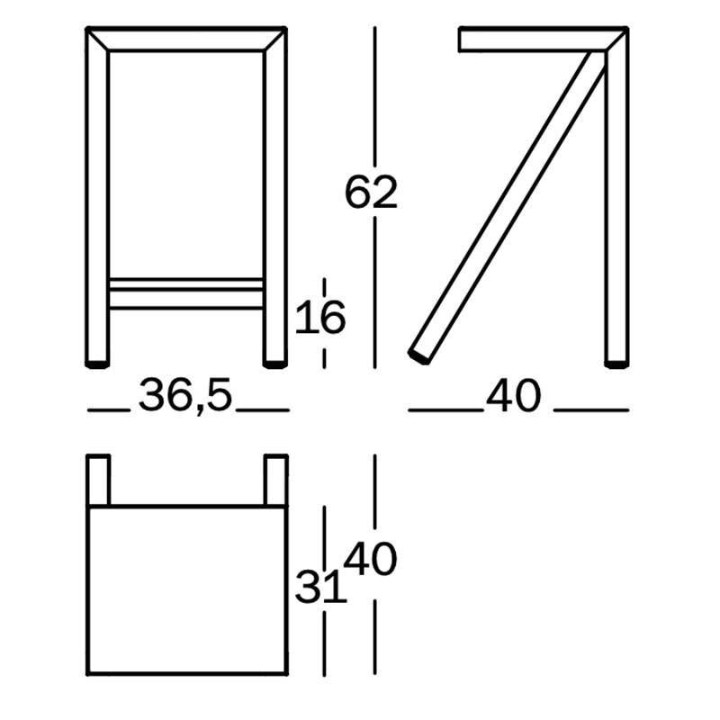 Bureaurama Bar Stool 62cm