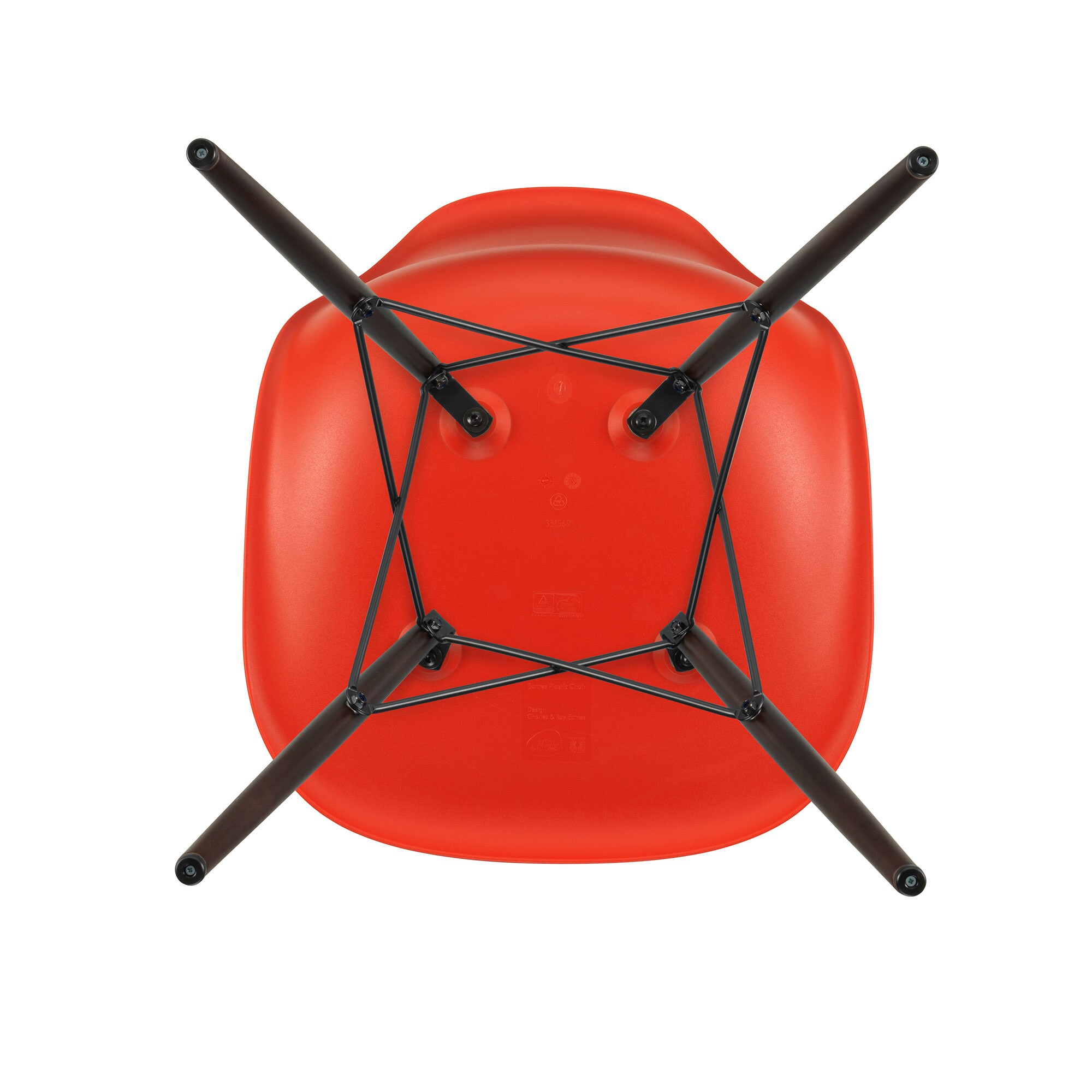 Eames Plastic Side Chair DSW RE Dark Maple Base