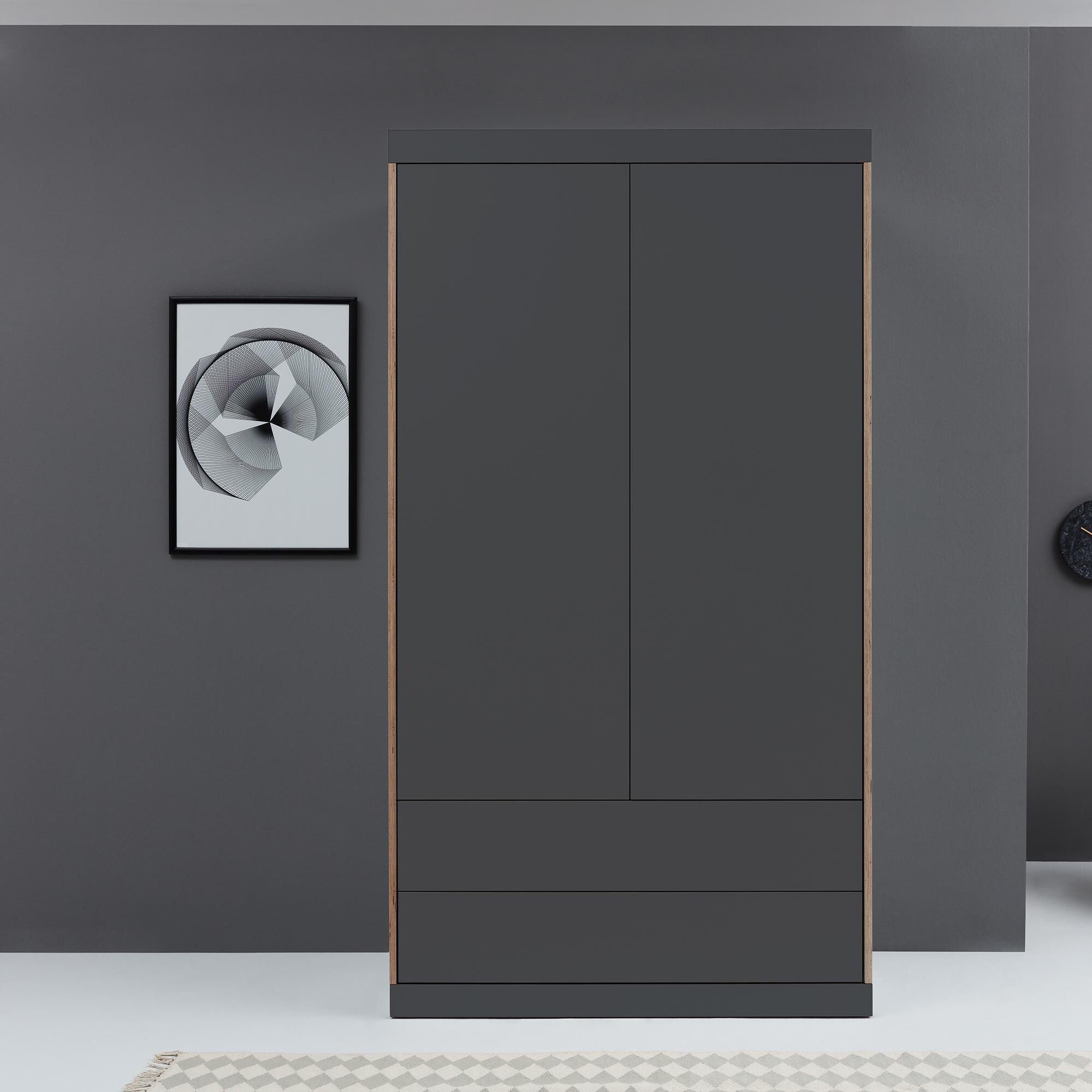 Flai Wardrobe with two Doors and Drawers