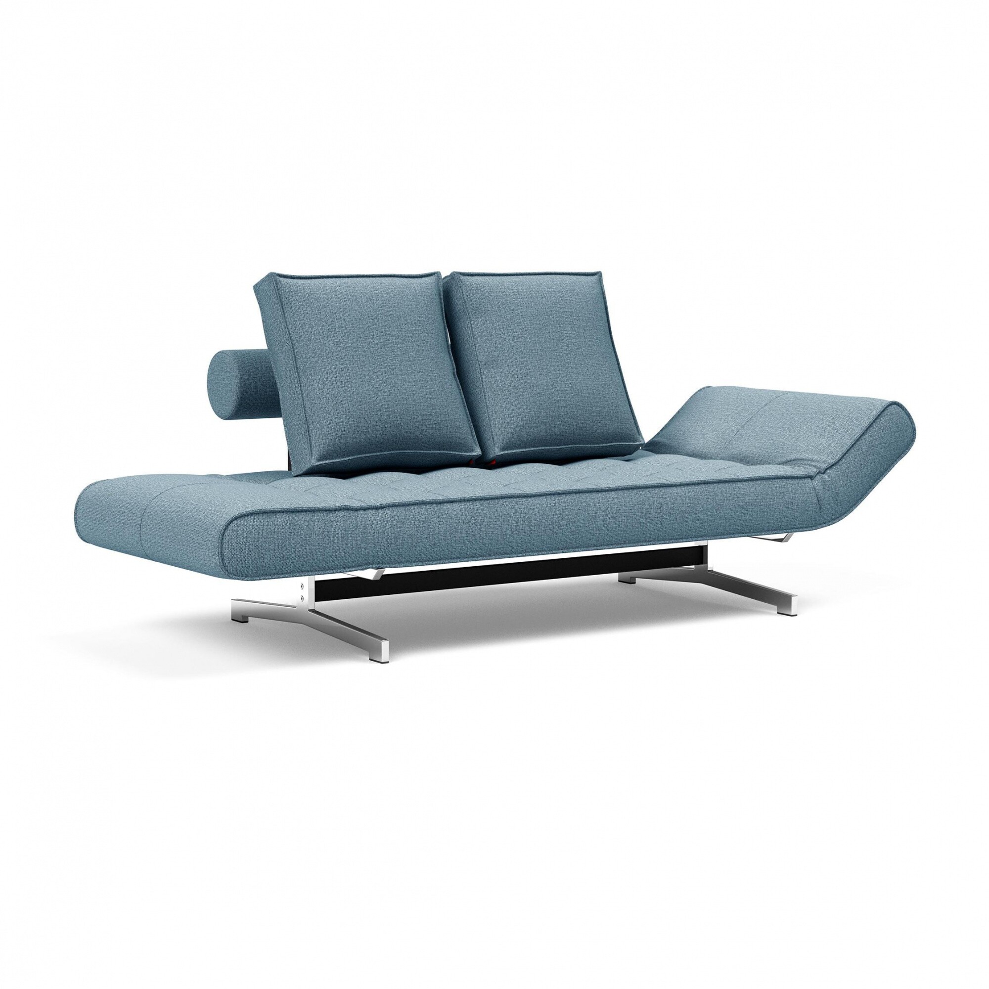 Ghia Sofa Bed Fabric Legs Chromed Steel 210x93cm