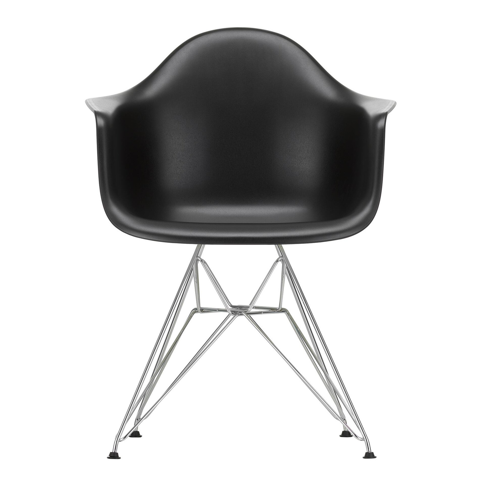 Eames Plastic Armchair DAR RE Chromed Base