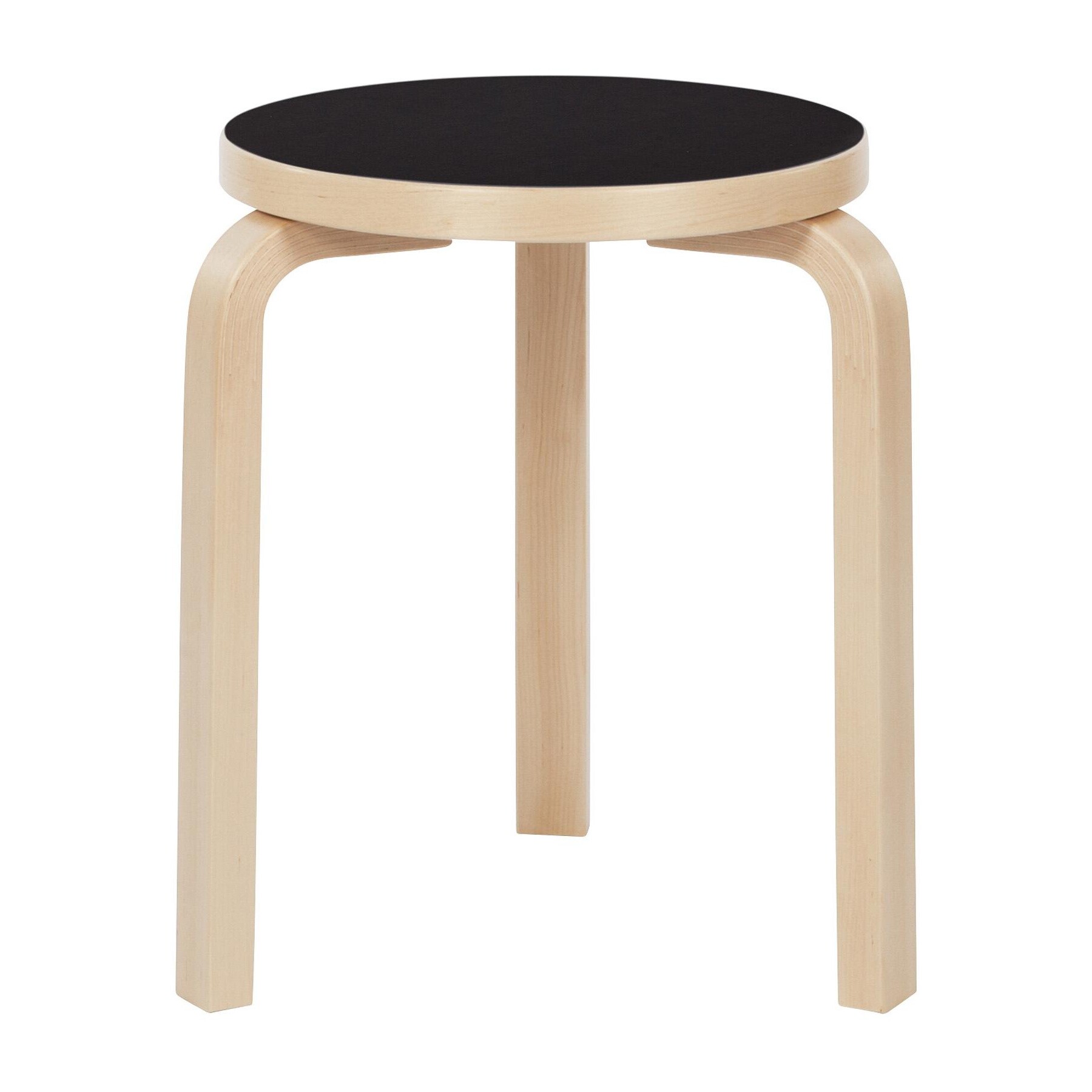 60 Stool Clear Lacquered Base