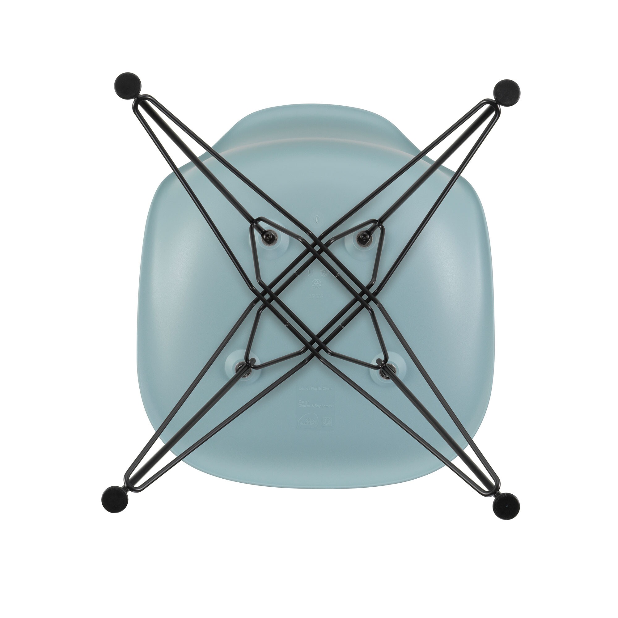 Eames Plastic Side Chair DSR RE Black Base