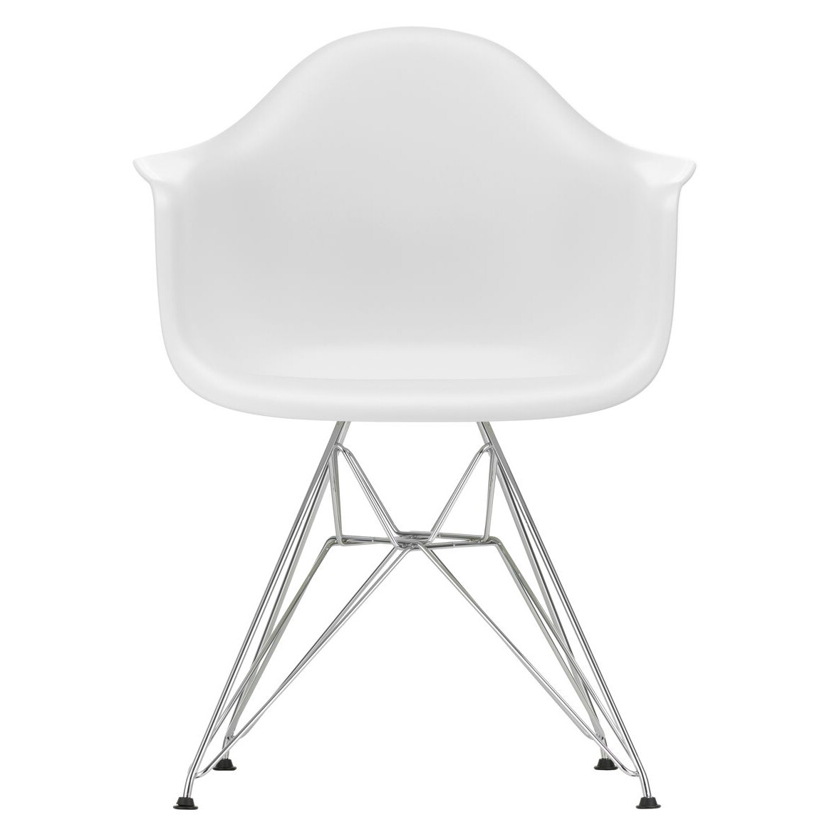 Eames Plastic Armchair DAR RE Chromed Base