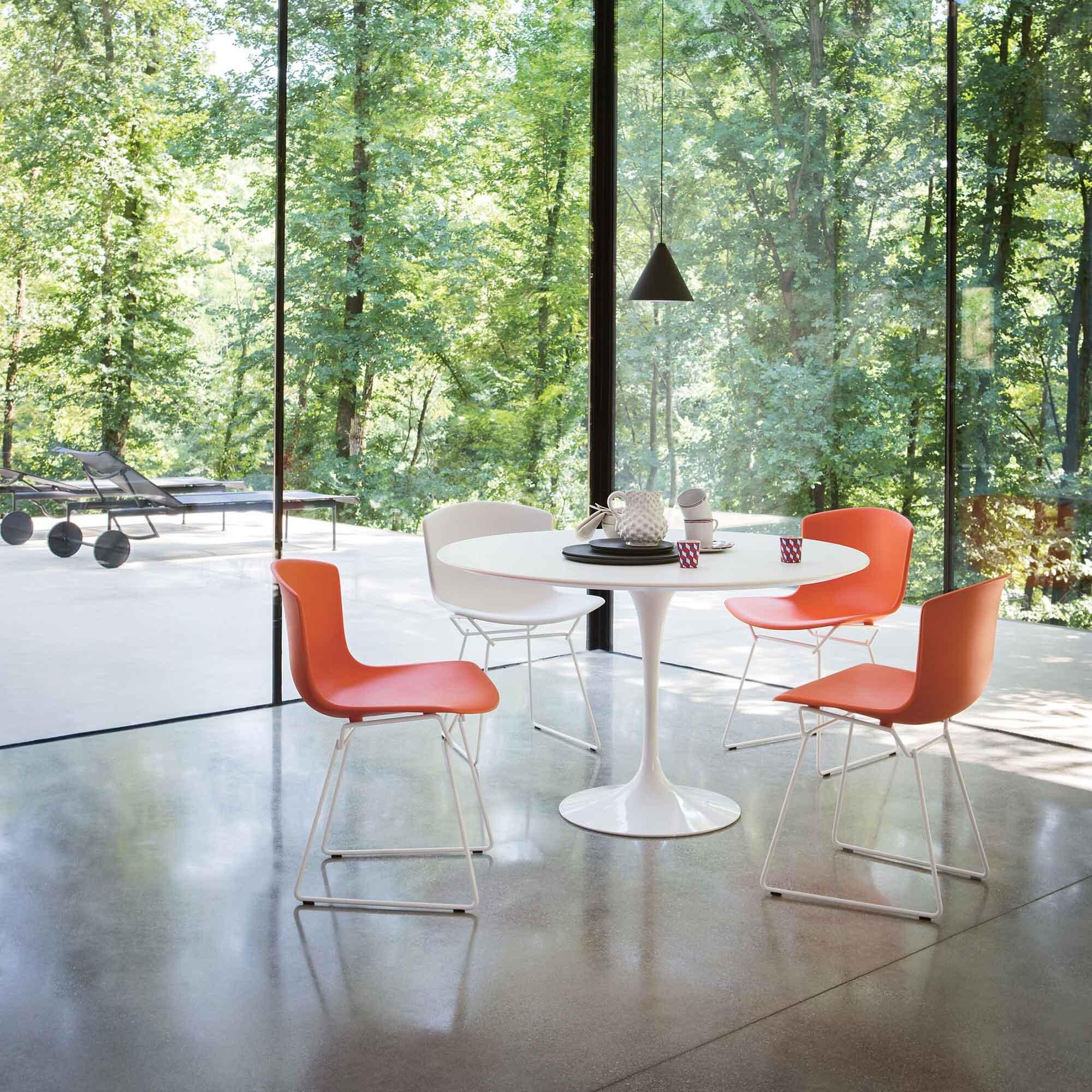 Bertoia Plastic Side Chair Frame White