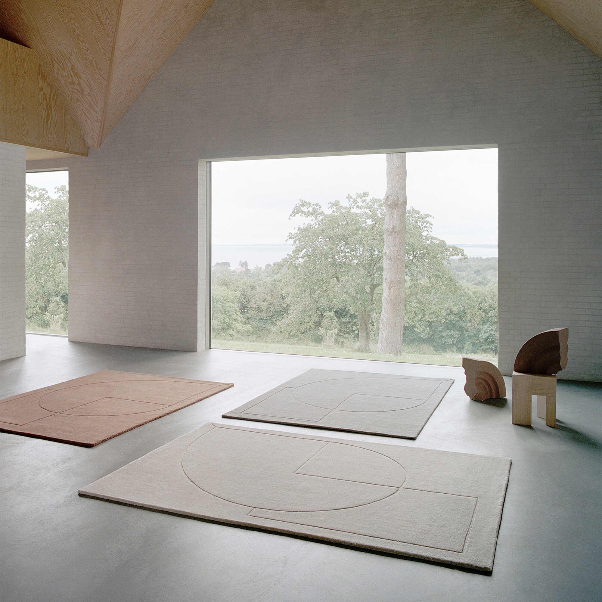 Lineal Poem Wool Rug 200x300cm