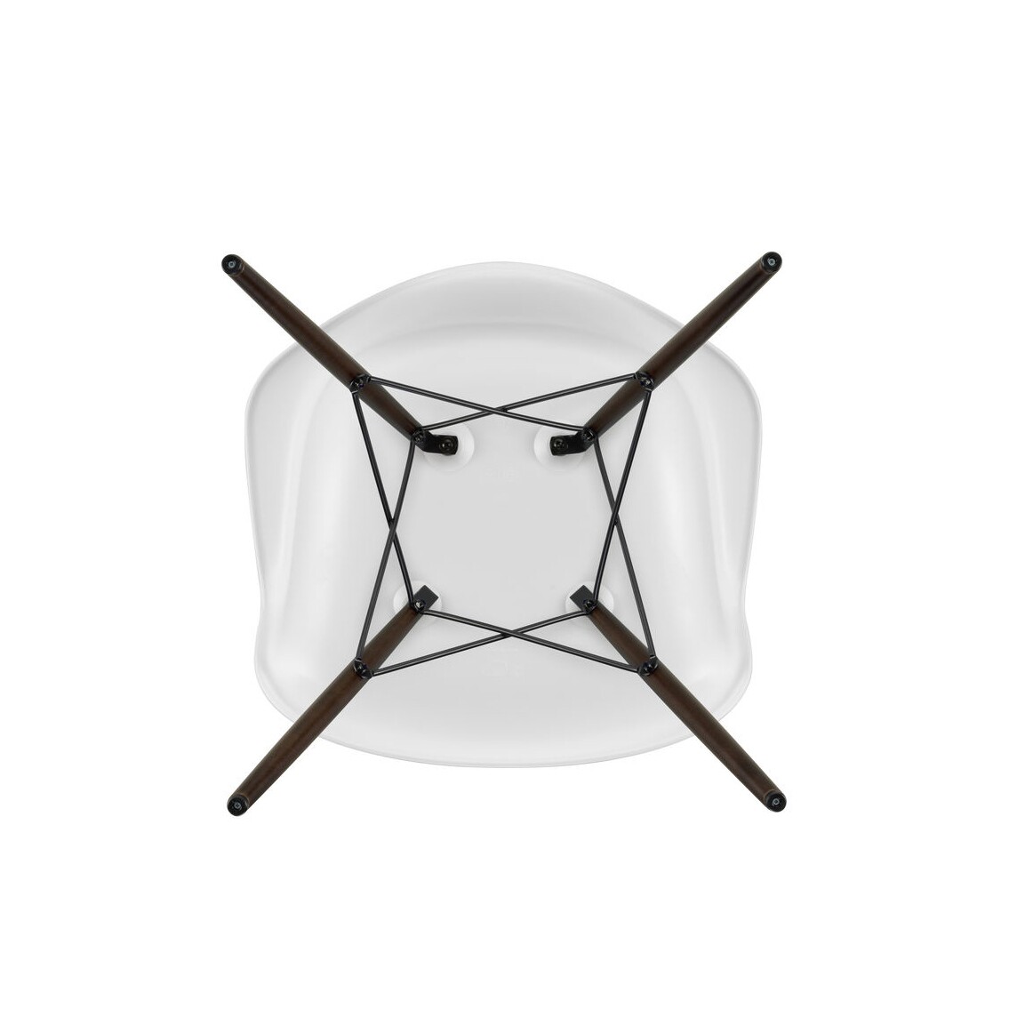 Eames Plastic Armchair DAW RE Dark Maple Base