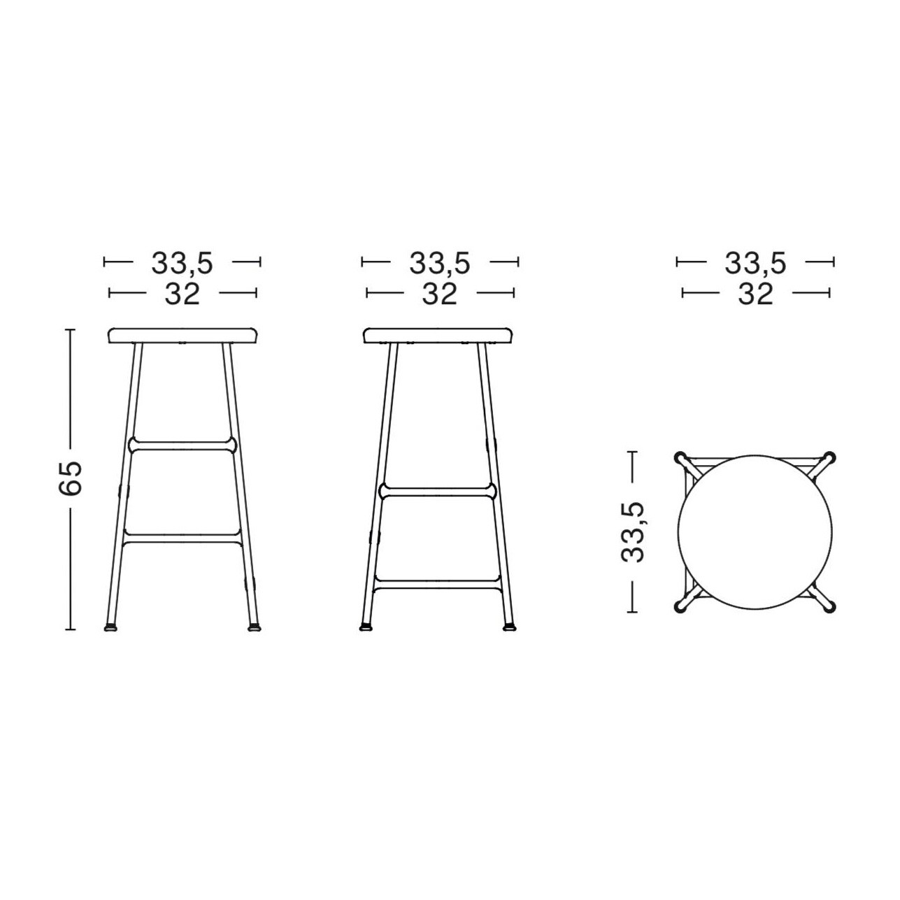 Cornet Bar Stool 65cm