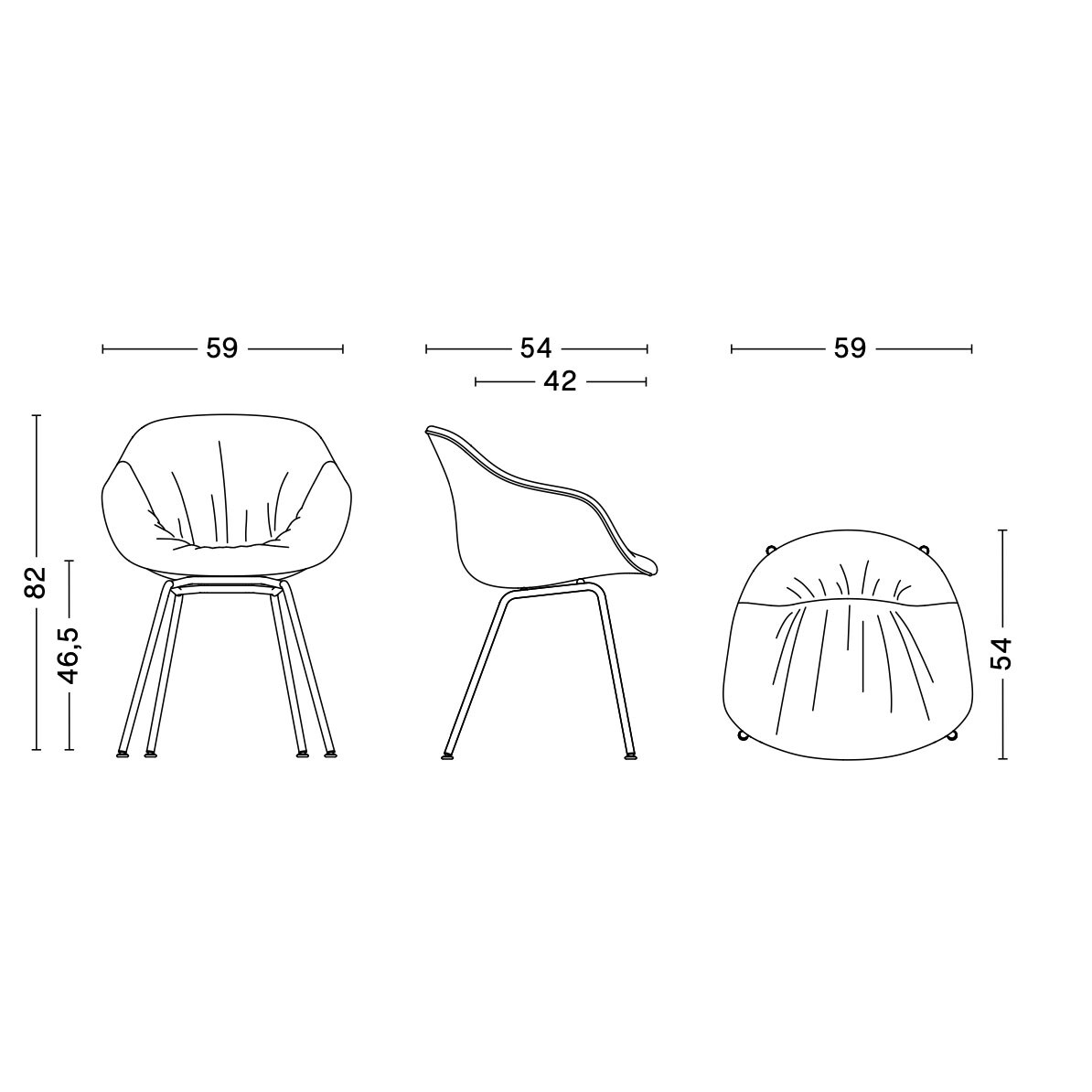 About a Chair AAC 227 Soft Armchair Black Base