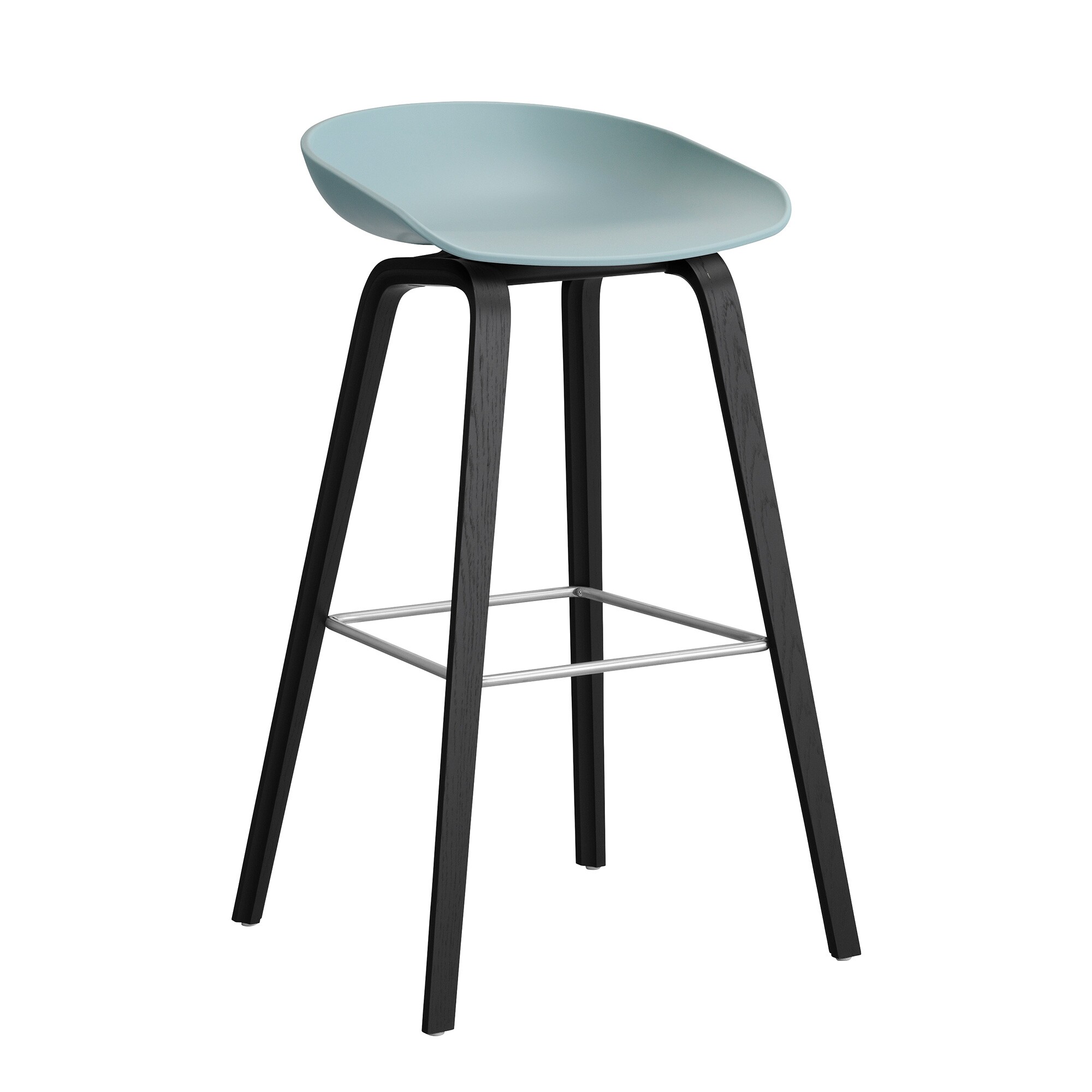 AAS 32 2.0 Bar Stool High Black Lacquered Oak