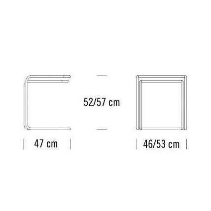 B 97 All Seasons Side Table Set of 2 Glass