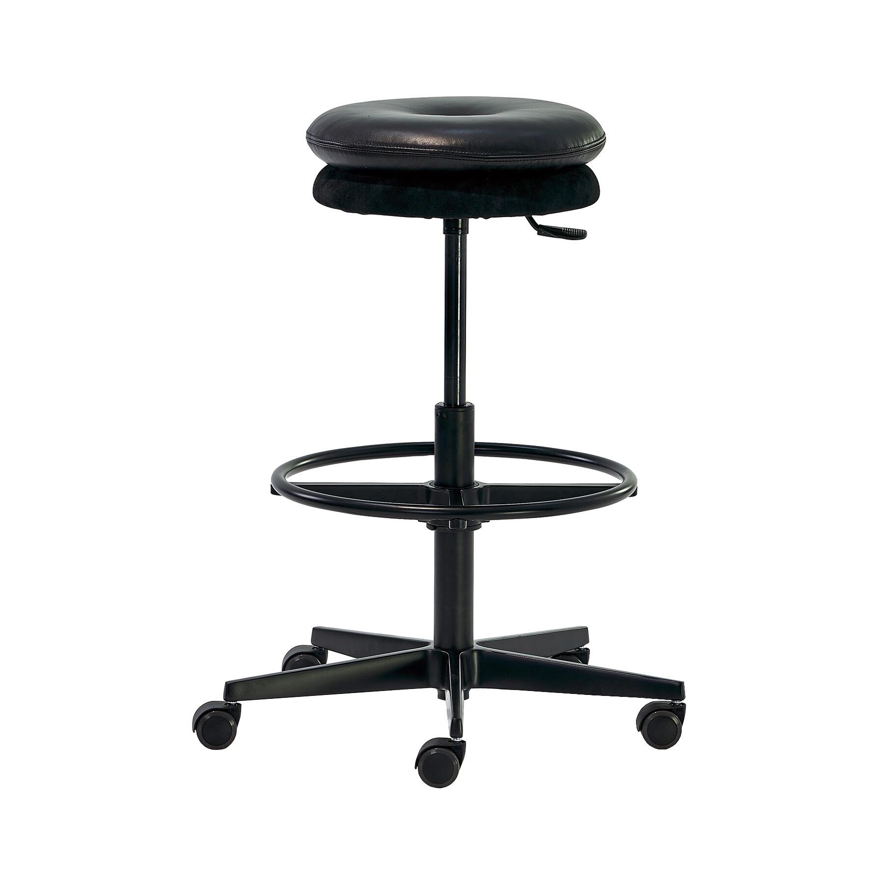 Mr. Round Swivel Stool High Height Adjustable Leather
