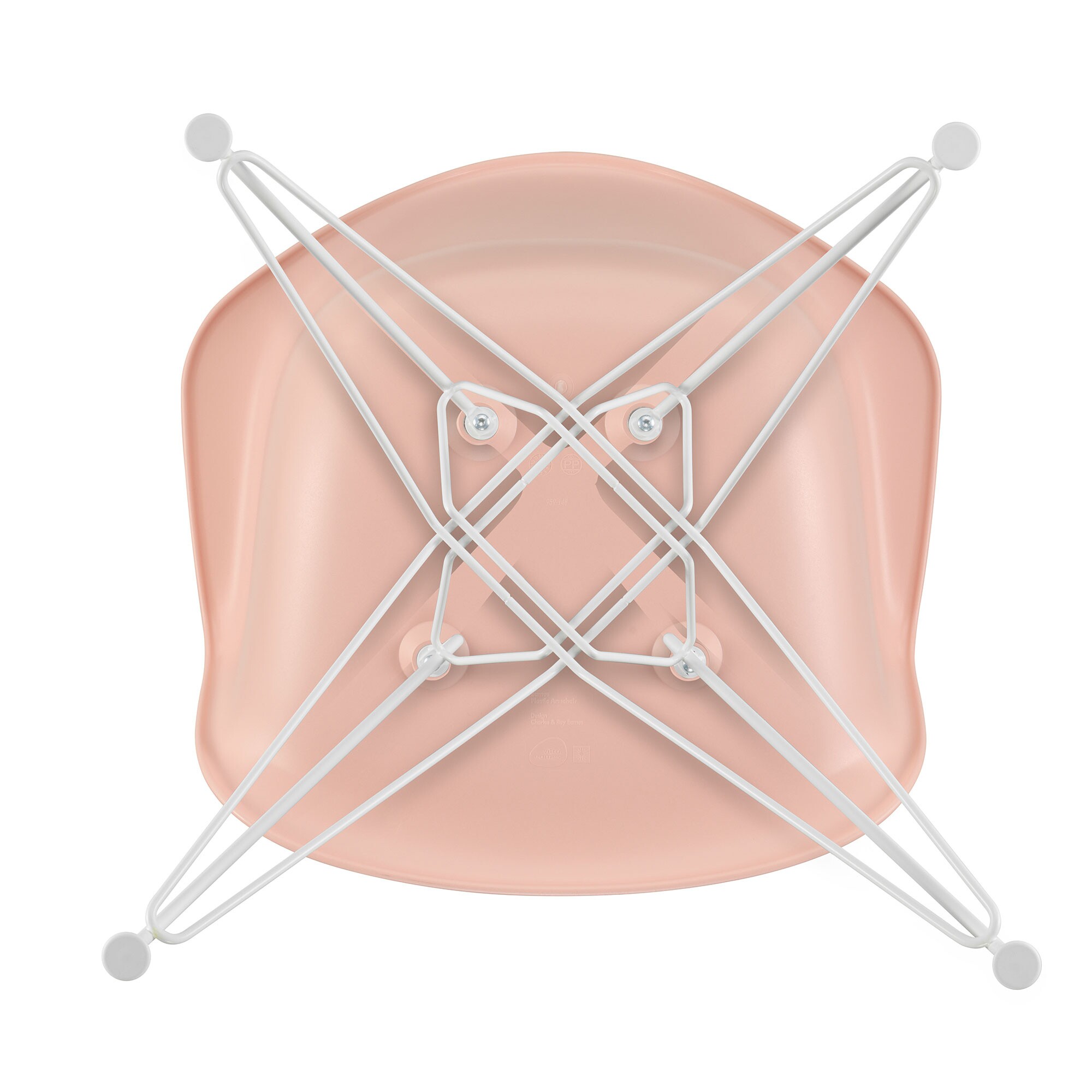 Eames Plastic Armchair DAR RE White Base