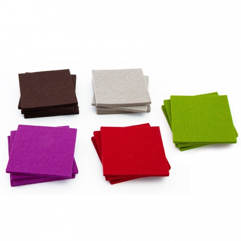 Glass Coaster Square Set of 4 9x9cm