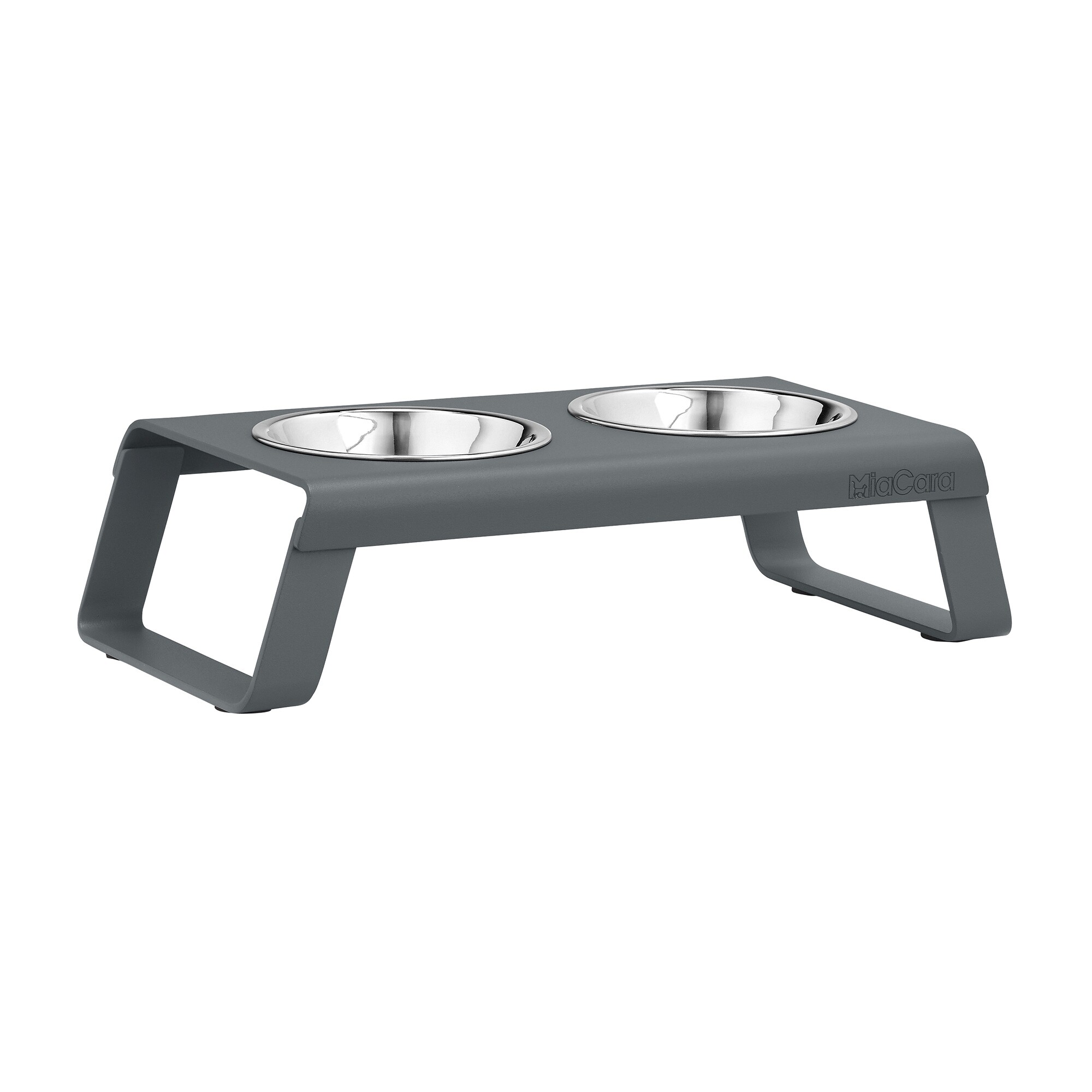 Desco Cat Bowl Stand S Aluminium