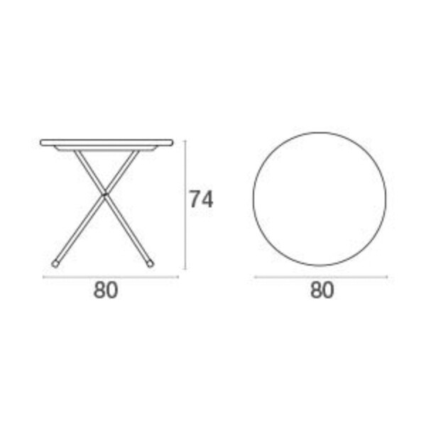 Arc en Ciel Garden Table Foldable Ø 80cm