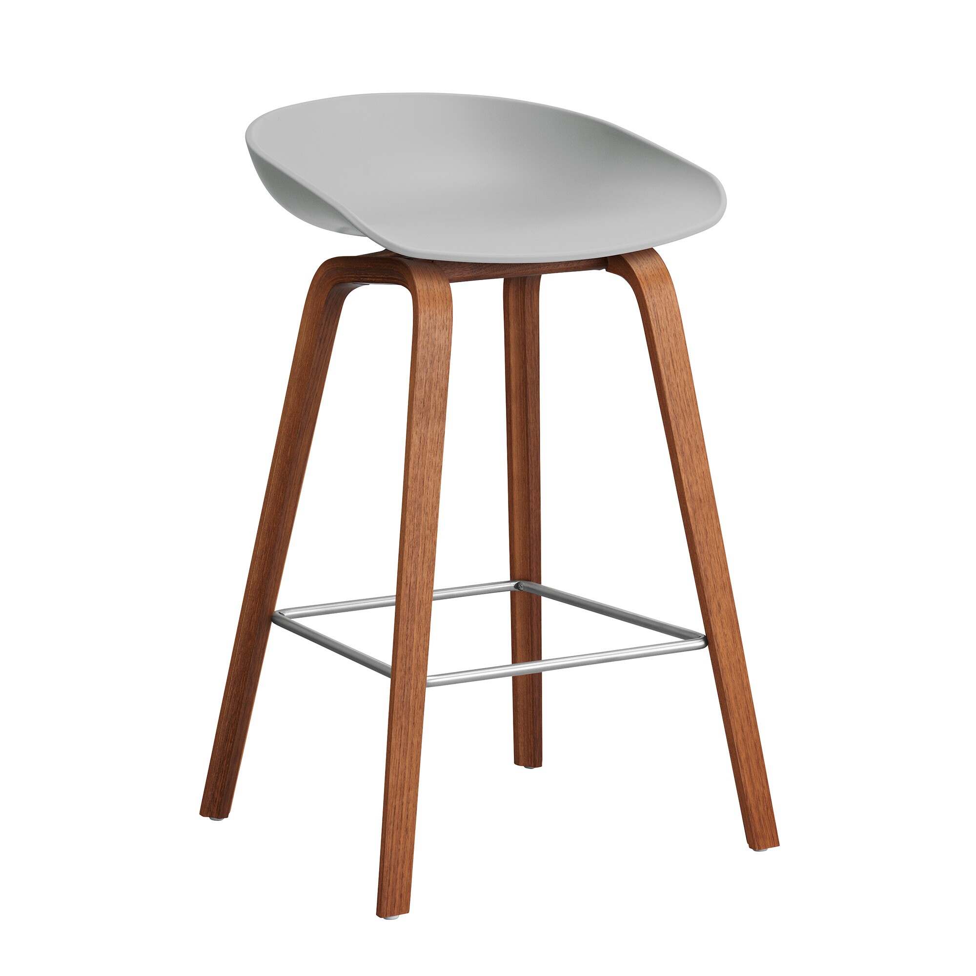 AAS 32 2.0 Bar Stool Low Lacquered Walnut