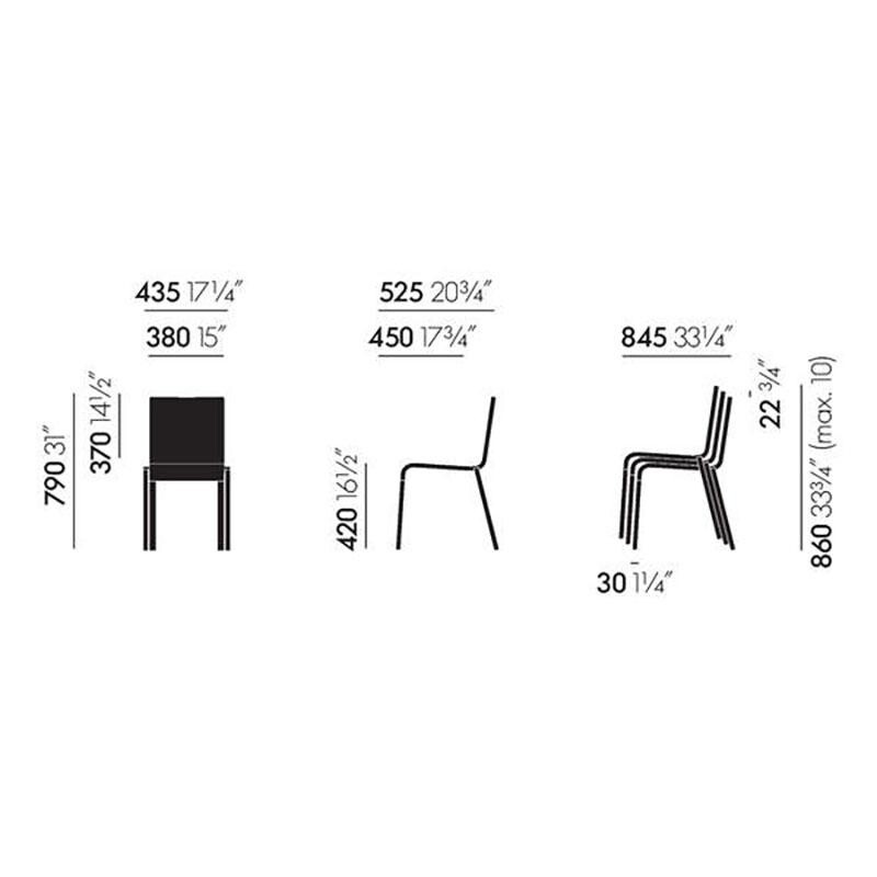 .03 Chair Stackable Silver Base