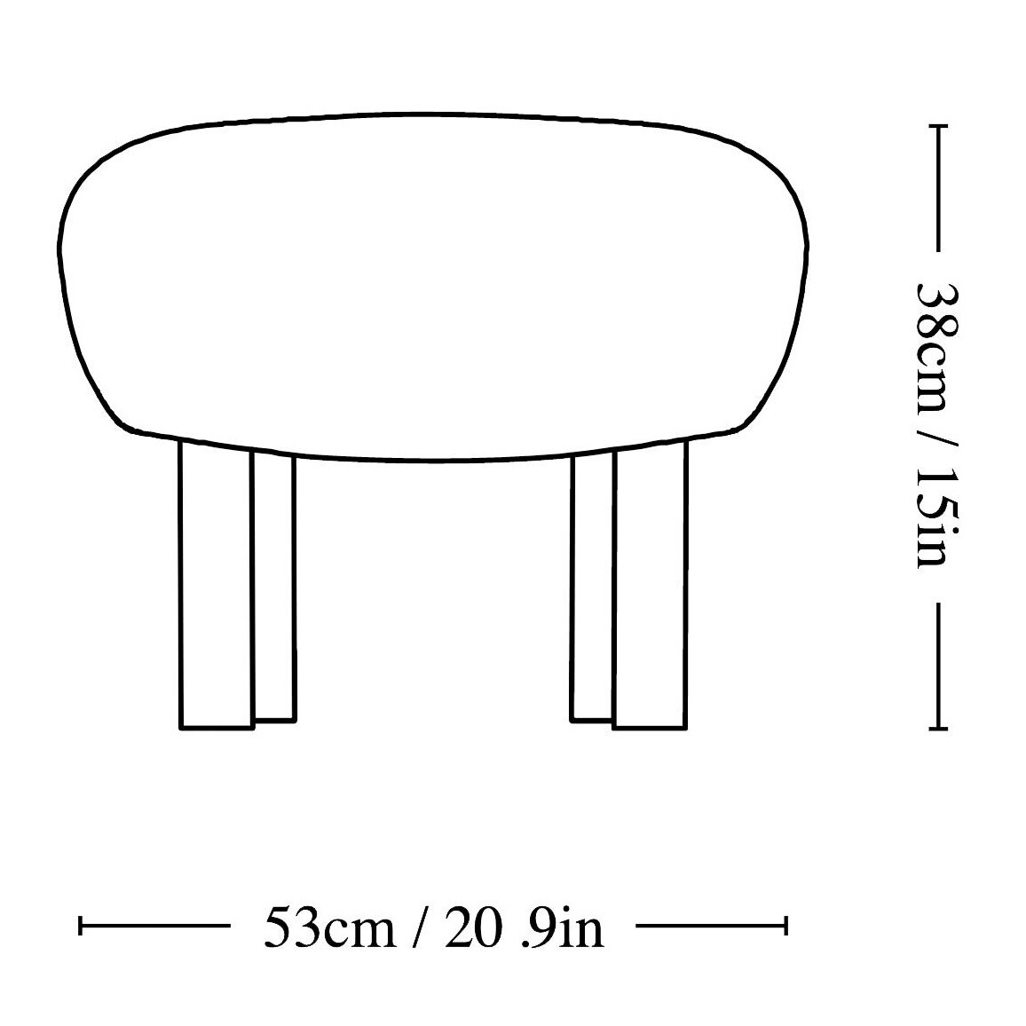 ATD1 Ottoman Frame Oak