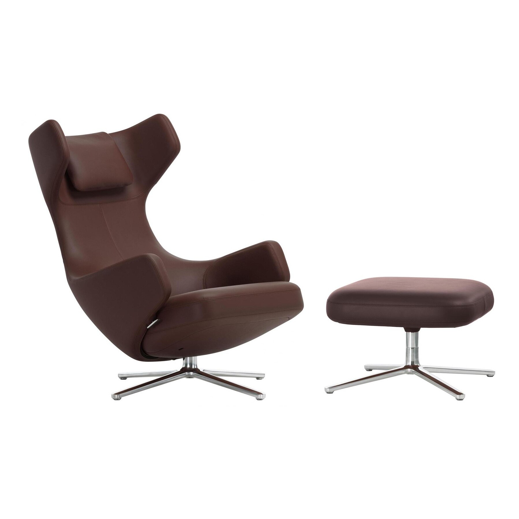 Grand Repos Lounge Chair & Ottoman Leather