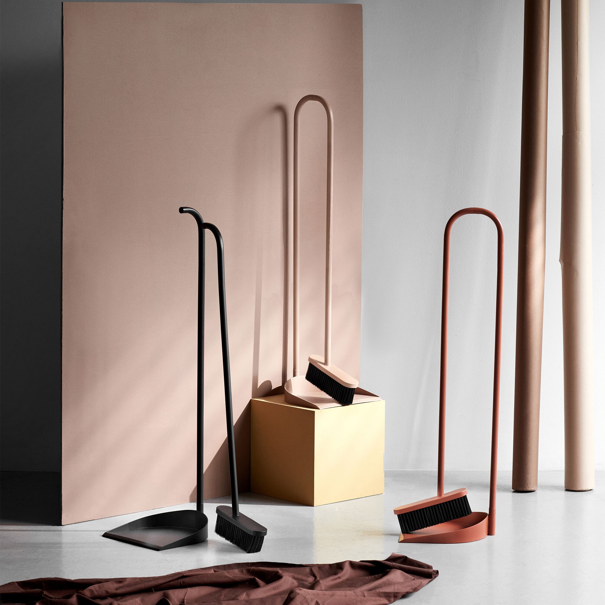 Cane Broom with dustpan